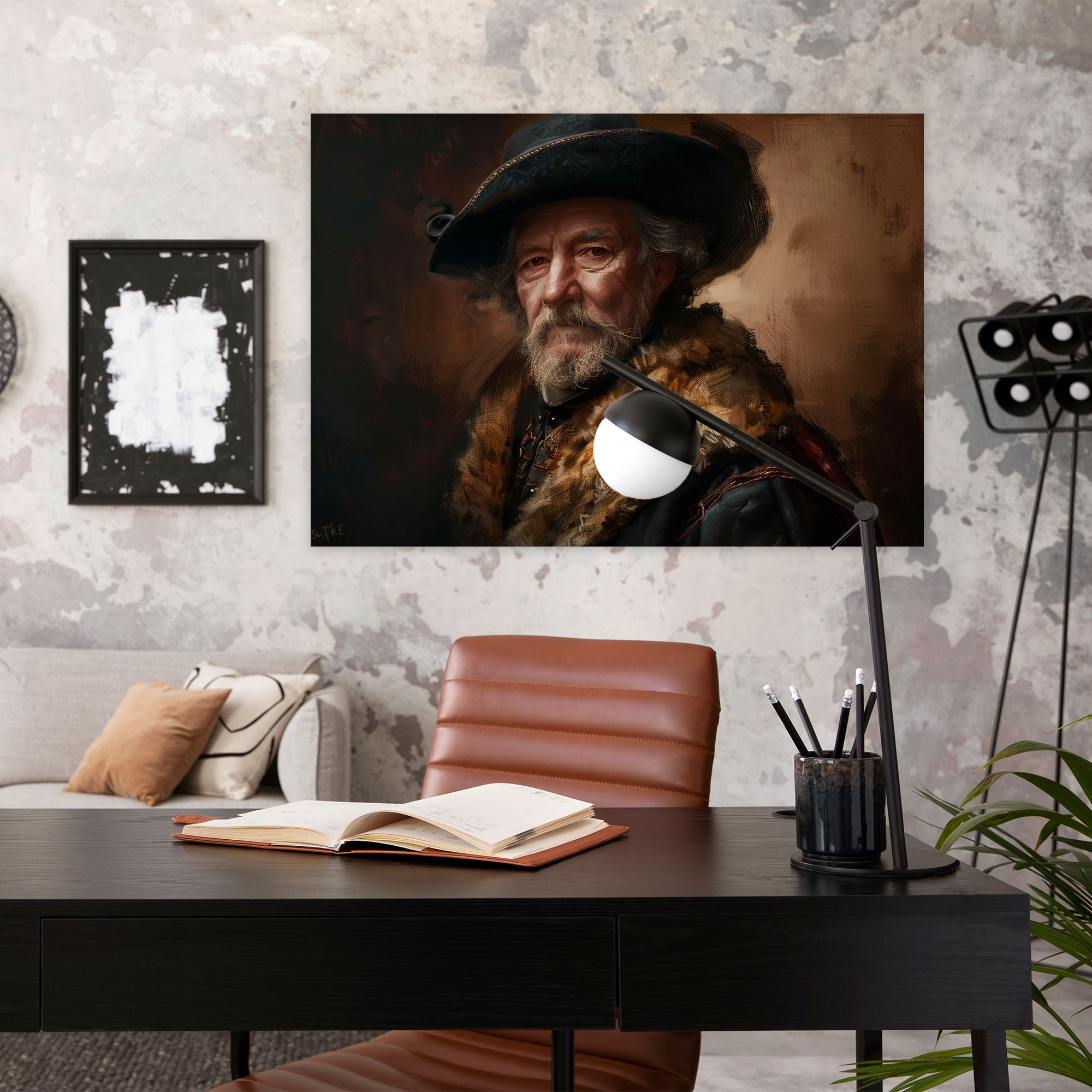 Rembrandt Historical Figure Canvas Print - Rembrandt, Canvas, Wall Art, Wall Decoration