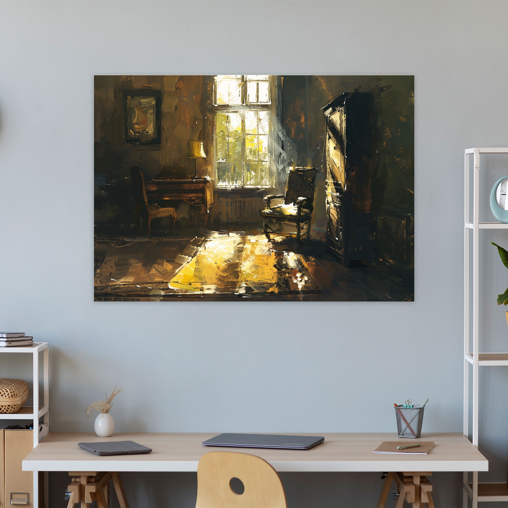 Rembrandt Türü Resim Duvar Sanatı - Kanvas Tablo Duvar Sanatı