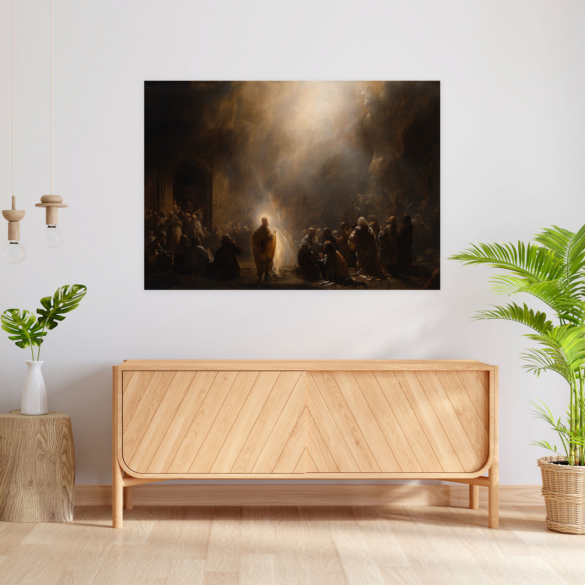 Rembrandt İncil Sahnesi Duvar Sanatı - Kanvas Tablo Ev Dekorasyonu