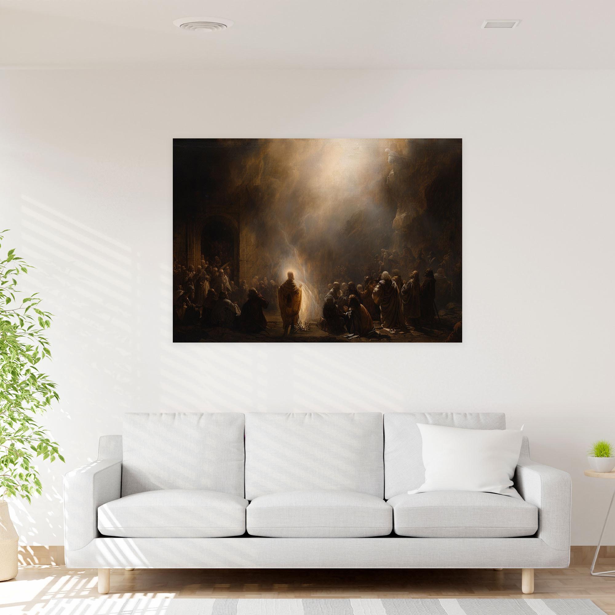 Rembrandt İncil Sahnesi Duvar Sanatı - Kanvas Tablo Ev Dekorasyonu