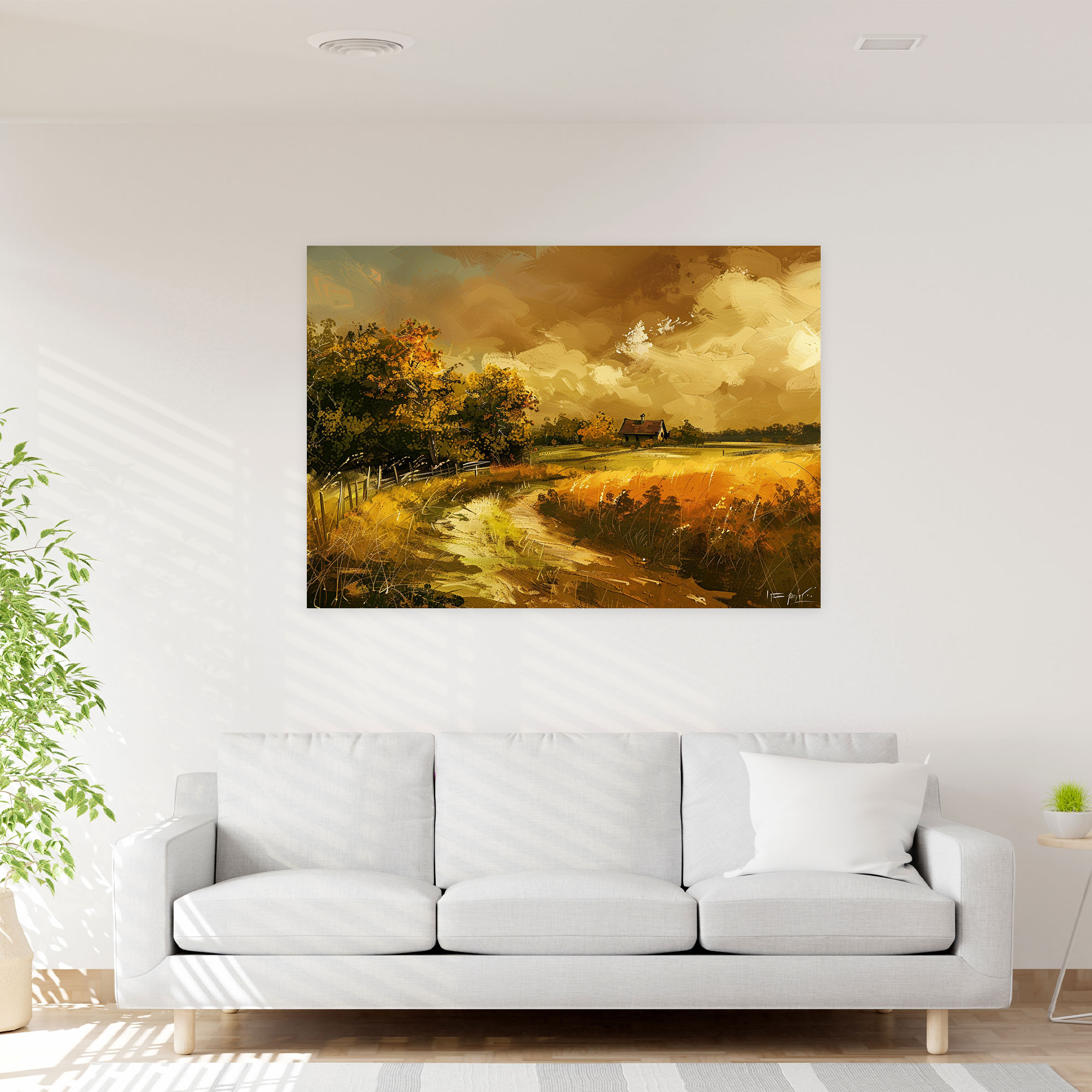 Rembrandt Countryside Landscape Canvas Print - Rembrandt, Canvas Wall Art, Canvas Print, Home Decoration