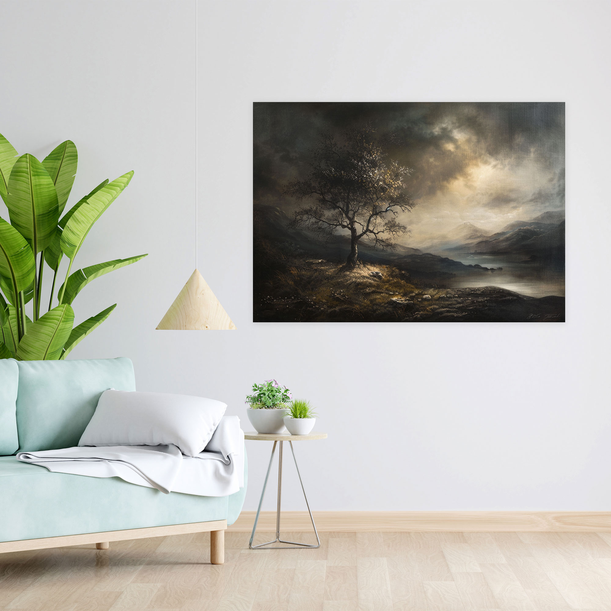 Rembrandt Lone Tree Canvas Print - Rembrandt, Canvas, Canvas Print, Canvas Wall Art