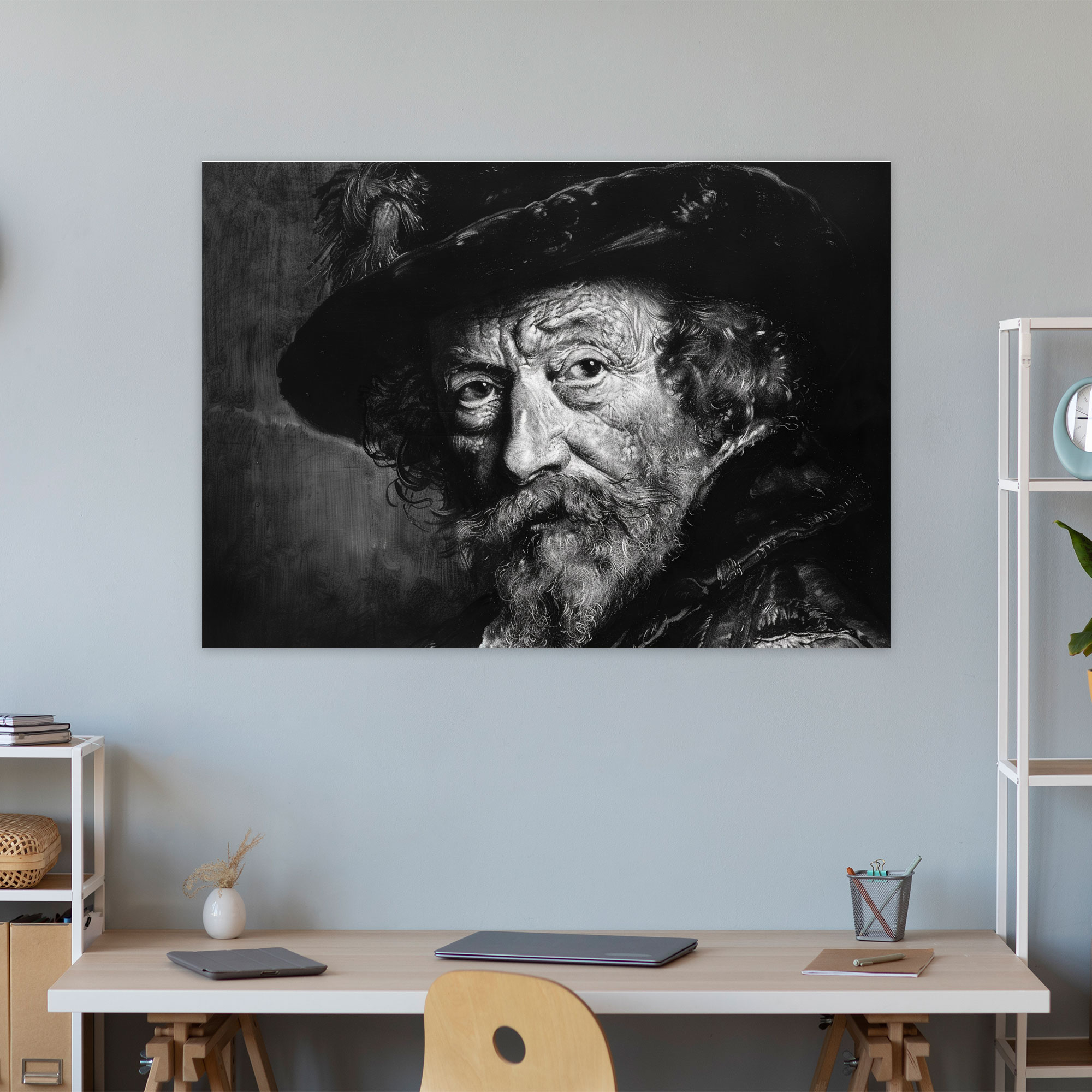 Rembrandt Etching Effect Wall Decoration - Rembrandt, Home Decoration, Canvas Print, Wall Decoration