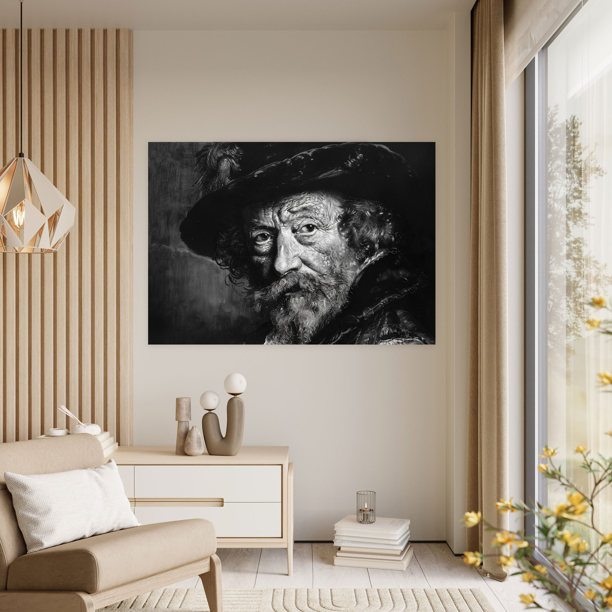 Rembrandt Etching Effect Wall Decoration - Rembrandt, Home Decoration, Canvas Print, Wall Decoration