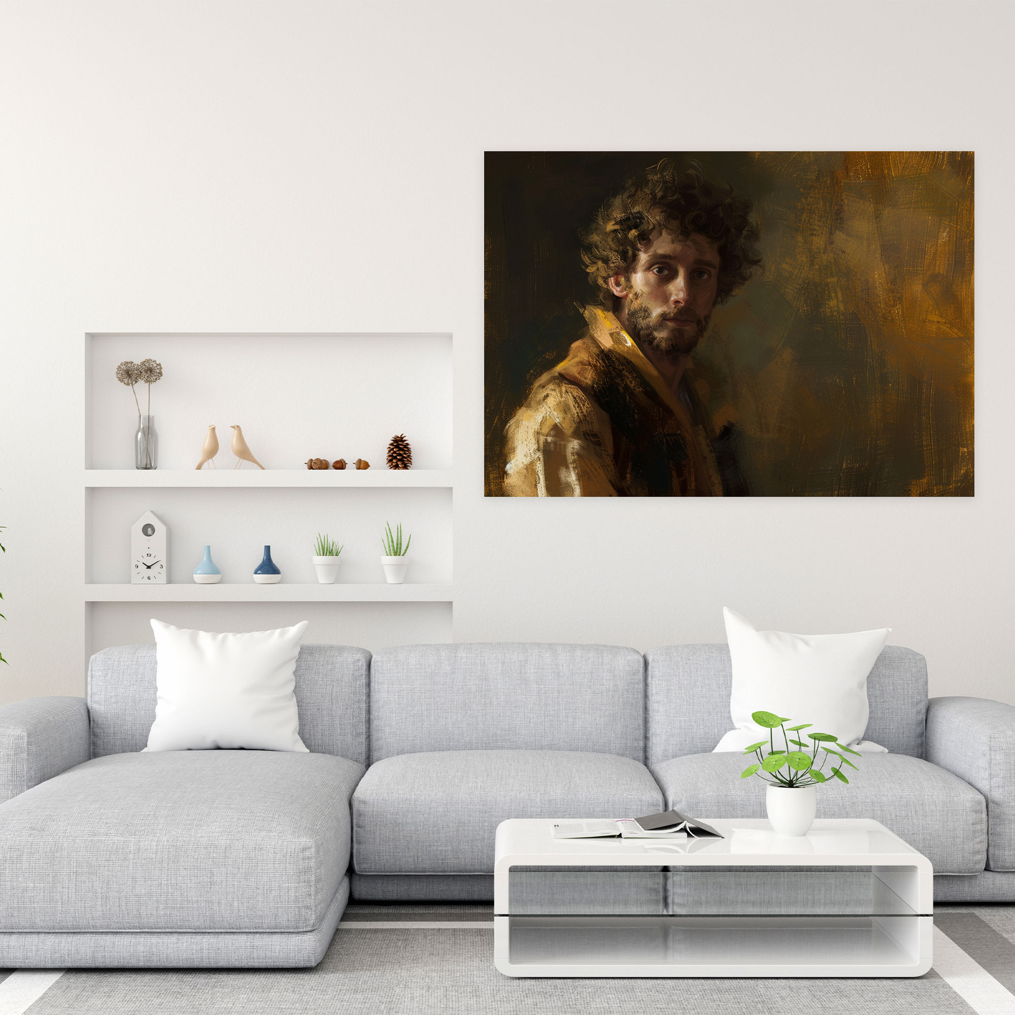 Rembrandt'in Kendi Portresi Kanvas Tablosu - Rembrandt Duvar Sanatı