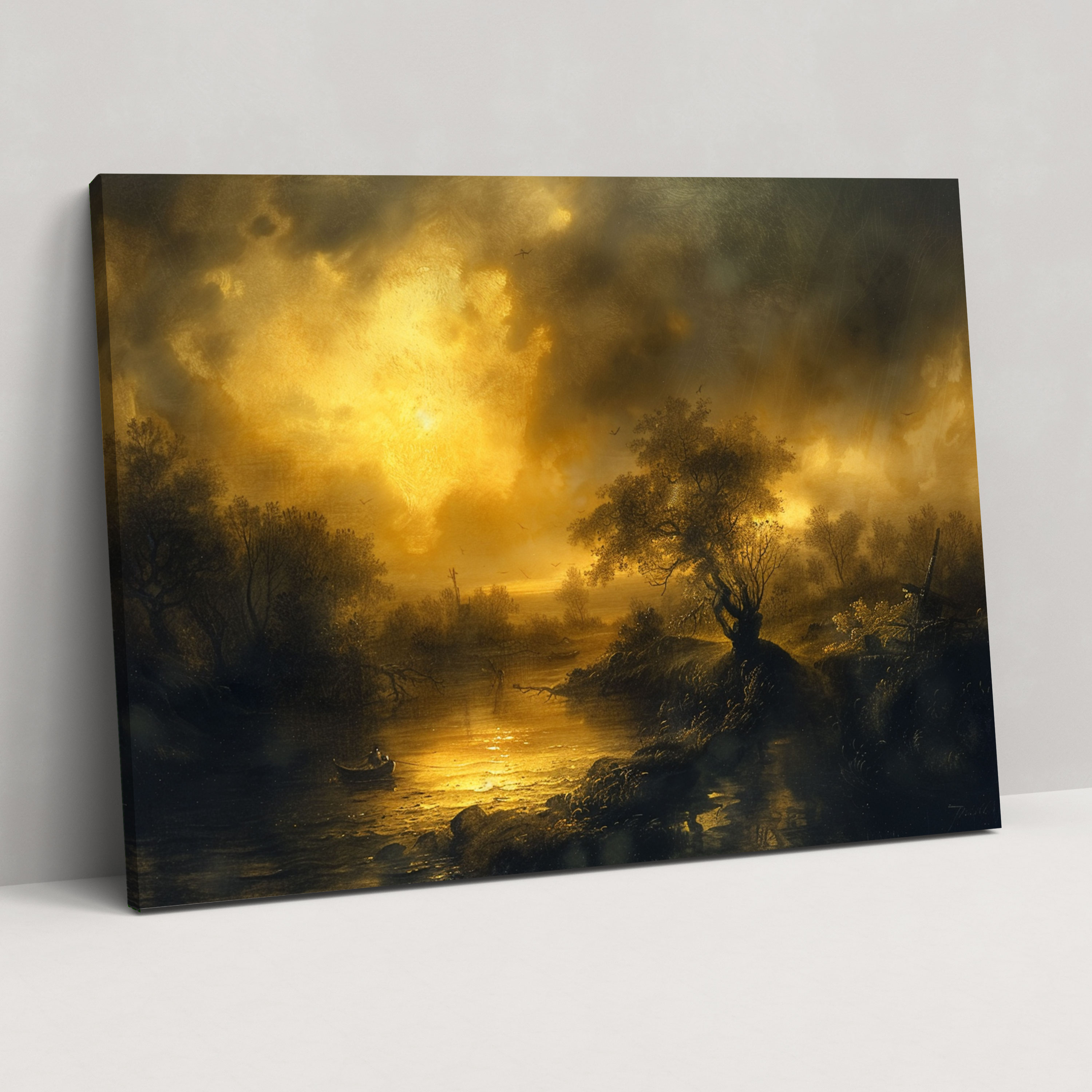 Rembrandt Manzaralı Kanvas Tablo - Rembrandt Kanvas Tablo Duvar Sanatı