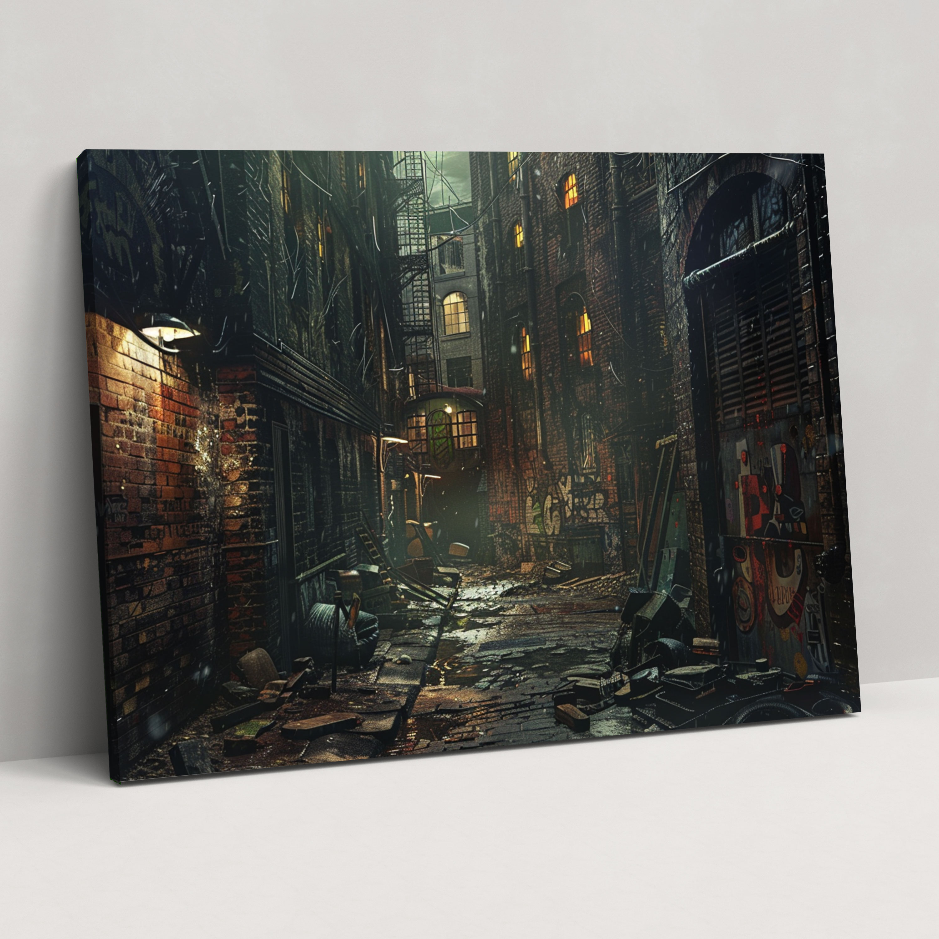 Rembrandt Urban Scene Canvas Print - Rembrandt, Canvas, Home Decoration, Canvas Wall Art