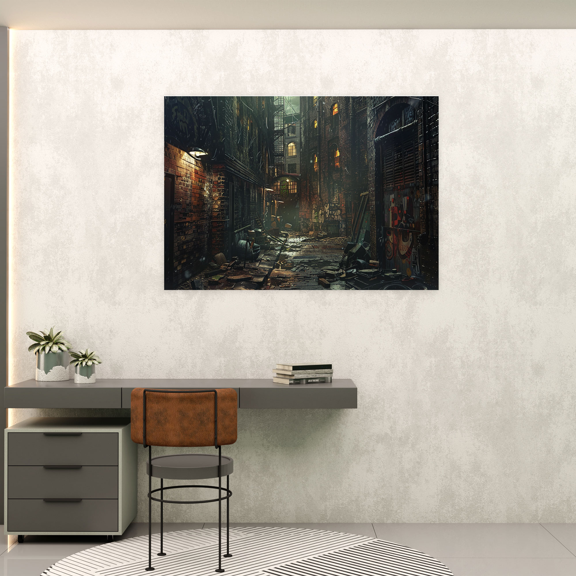 Rembrandt Urban Scene Canvas Print - Rembrandt, Canvas, Home Decoration, Canvas Wall Art