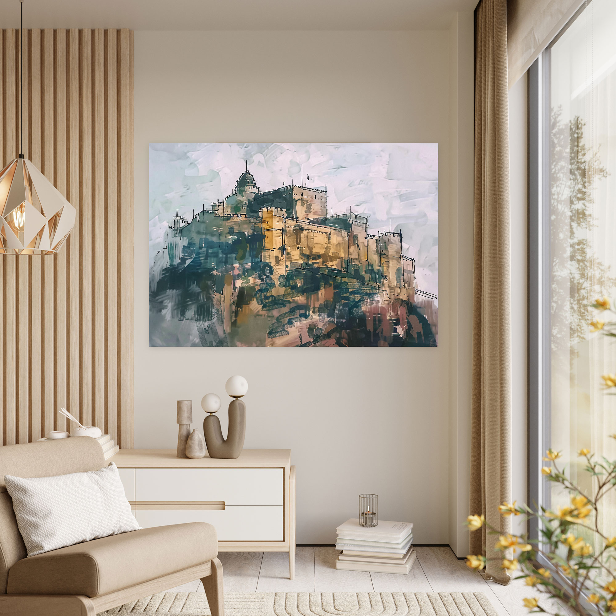 Rembrandt Ancient Castle Canvas Print - Rembrandt, Canvas Print, Home Decoration, Canvas Wall Art