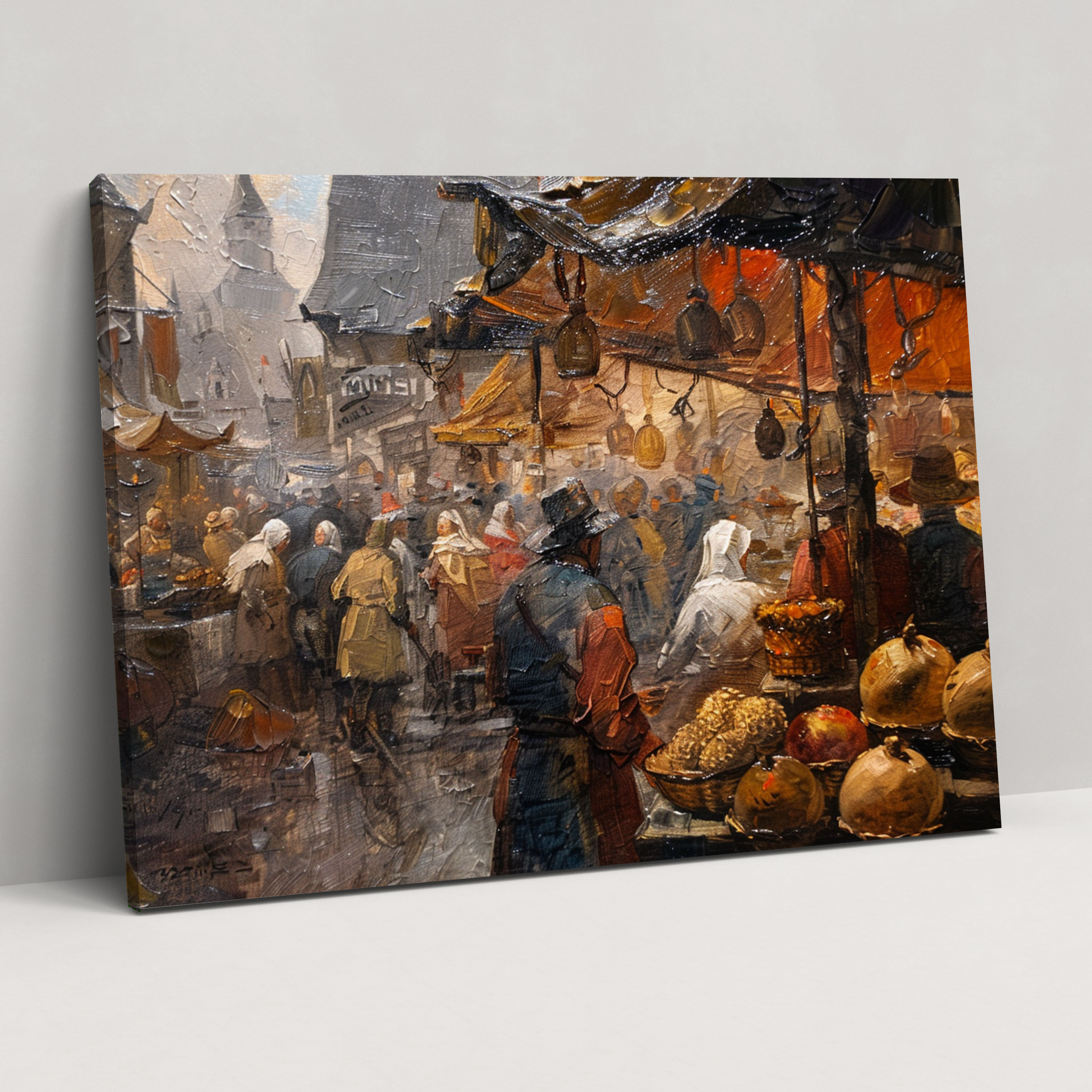 Rembrandt Marketplace Scene Canvas Print - Rembrandt, Canvas Print, Wall Art, Home Decoration