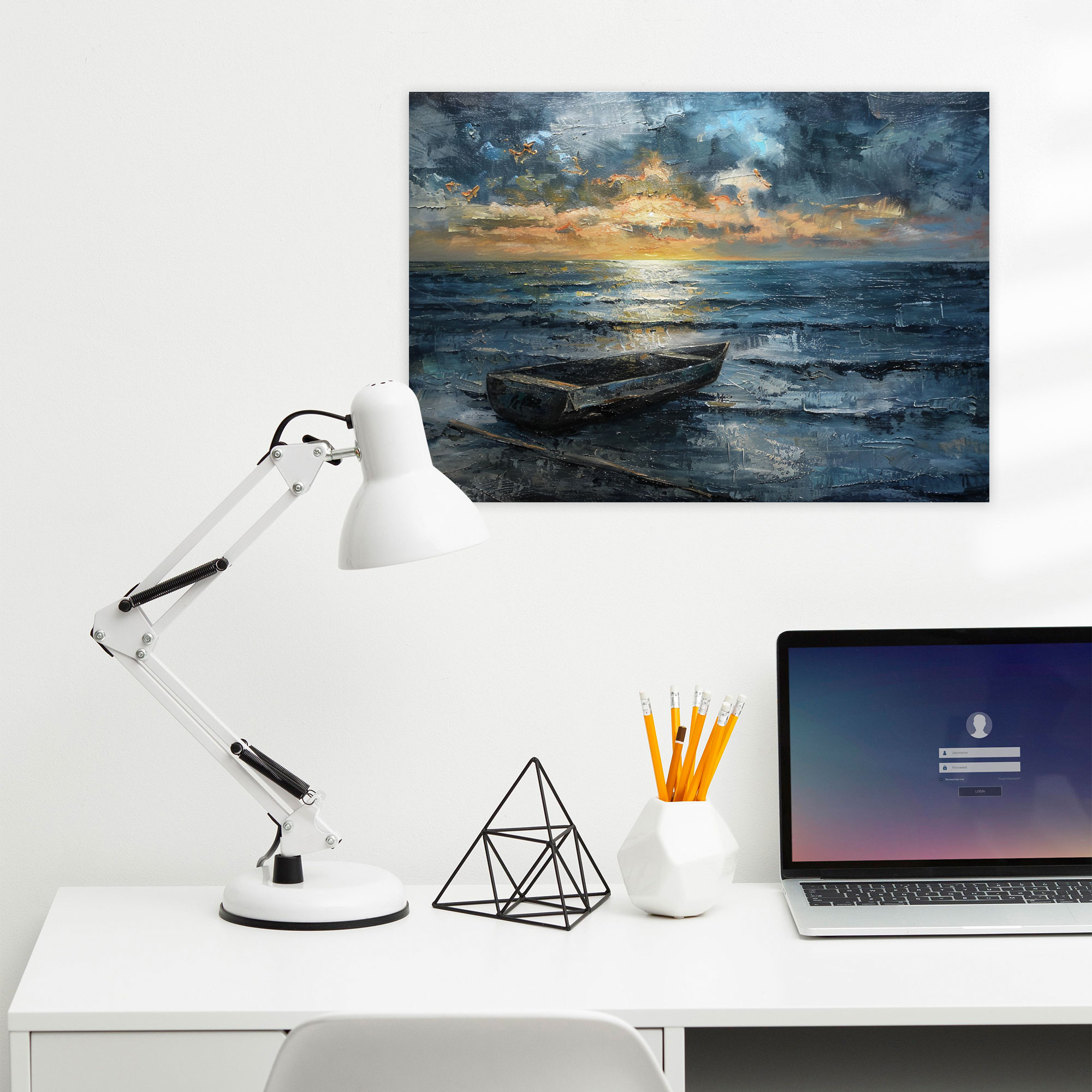 Rembrandt Tranquil Seascape Canvas Print - Rembrandt, Canvas Wall Art, Wall Art, Rembrandt