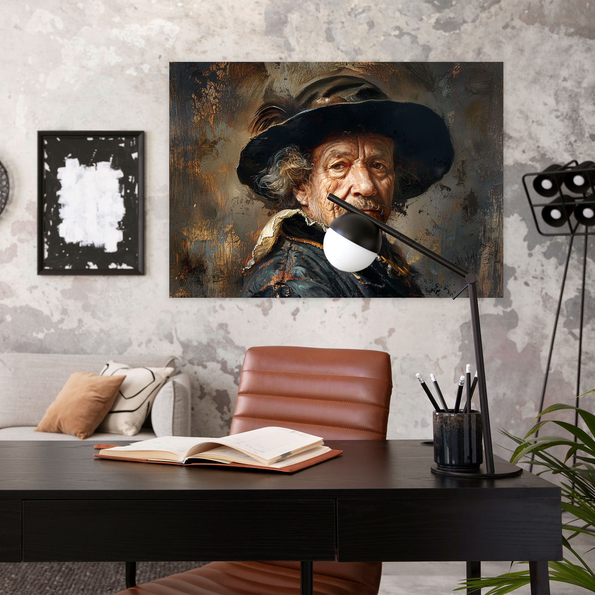 Rembrandt Historical Figure Canvas Print - Rembrandt, Wall Art, Rembrandt, Canvas Wall Art