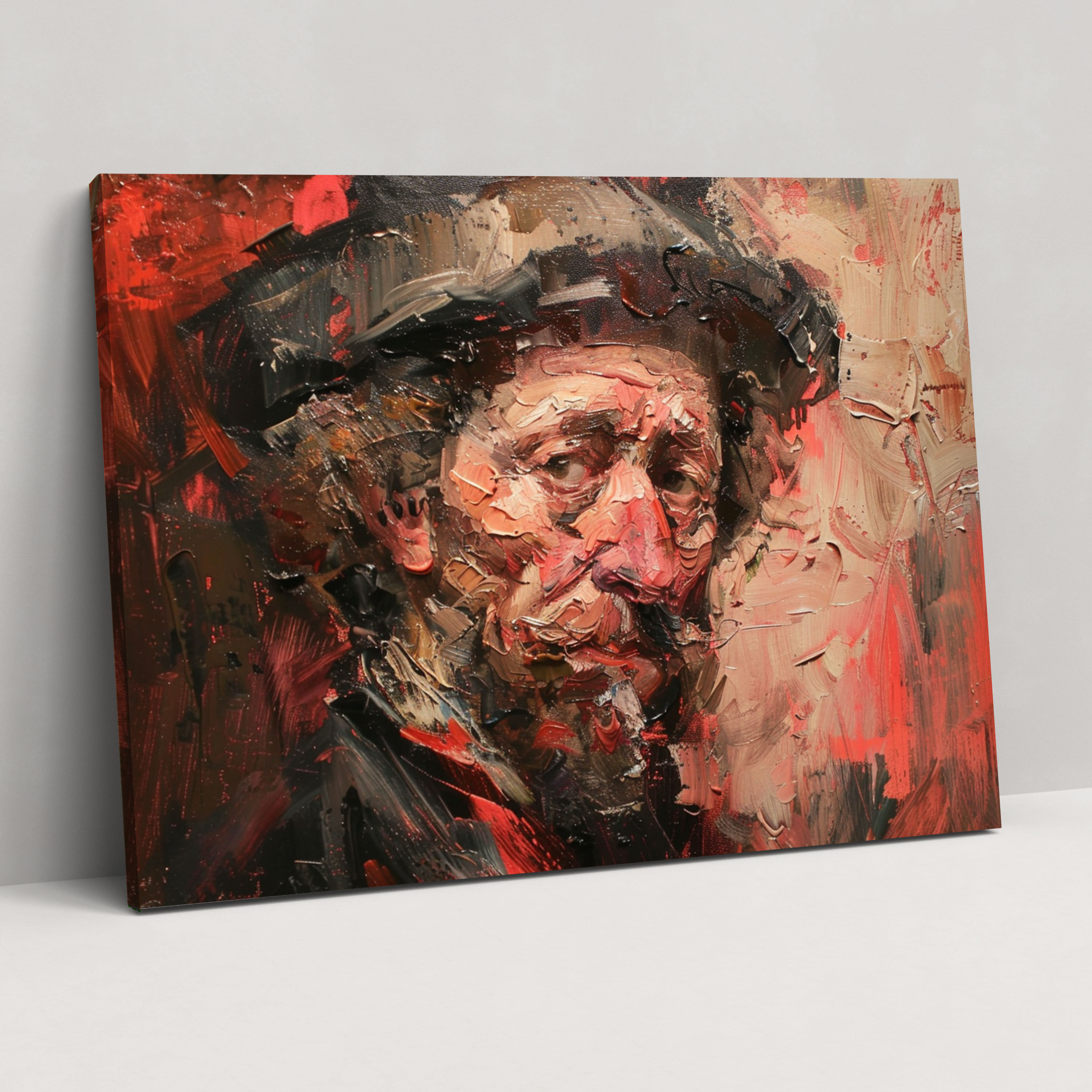 Rembrandt İfadeci Fırça Darbeleri Duvar Sanatı - Rembrandt Ev Dekorasyonu Kanvas Duvar Sanatı Duvar Dekorasyonu