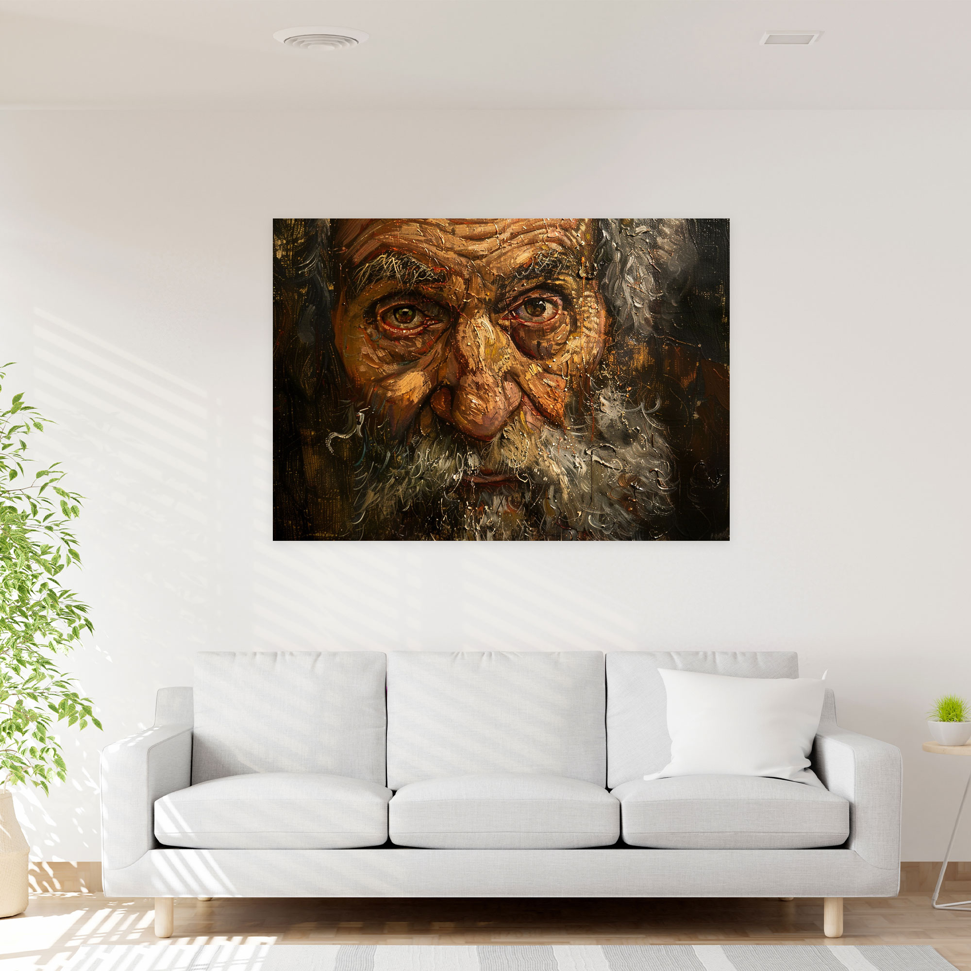 Rembrandt Old Man Portrait Wall Decoration - Rembrandt, Wall Decoration, Canvas Wall Art, Rembrandt