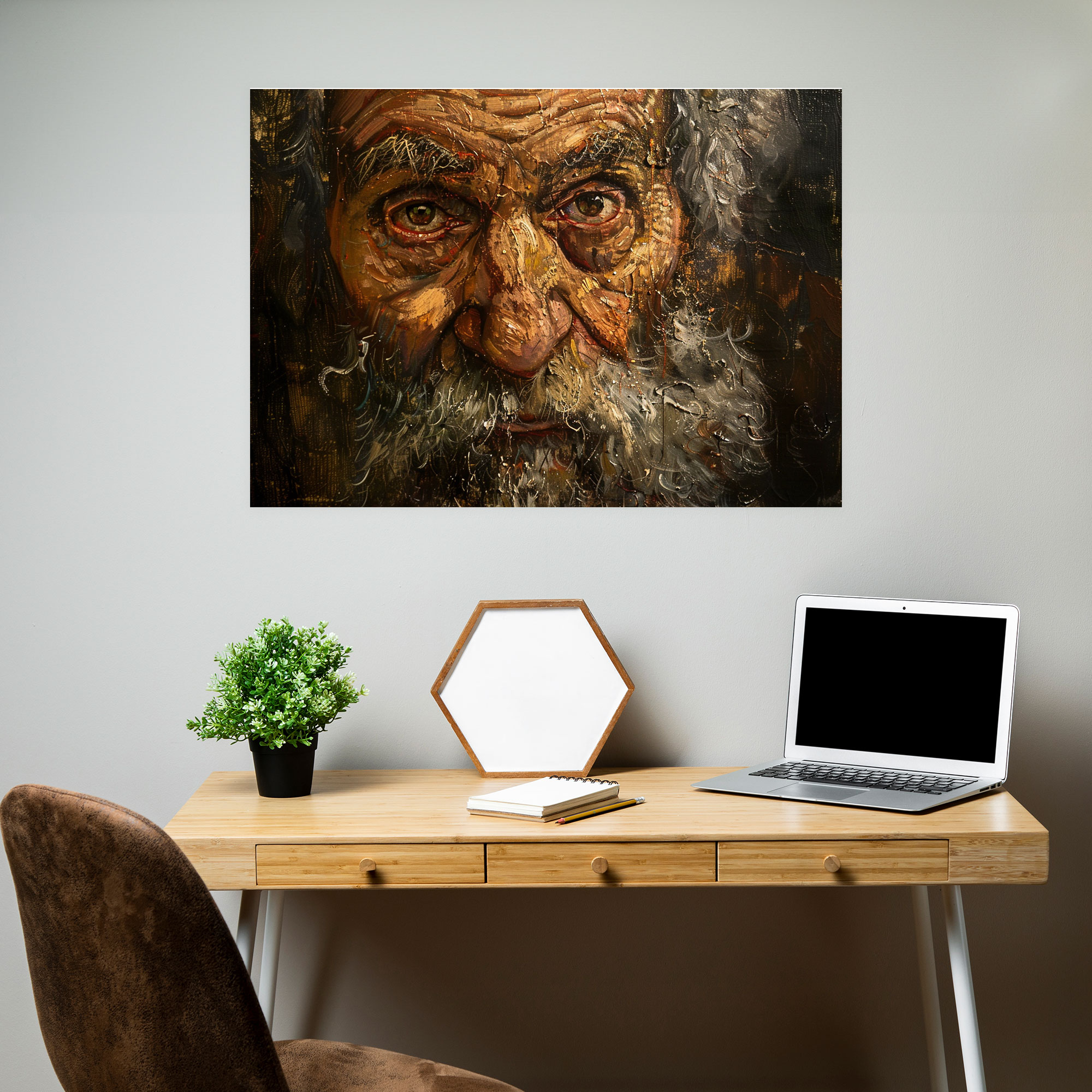 Rembrandt Old Man Portrait Wall Decoration - Rembrandt, Wall Decoration, Canvas Wall Art, Rembrandt