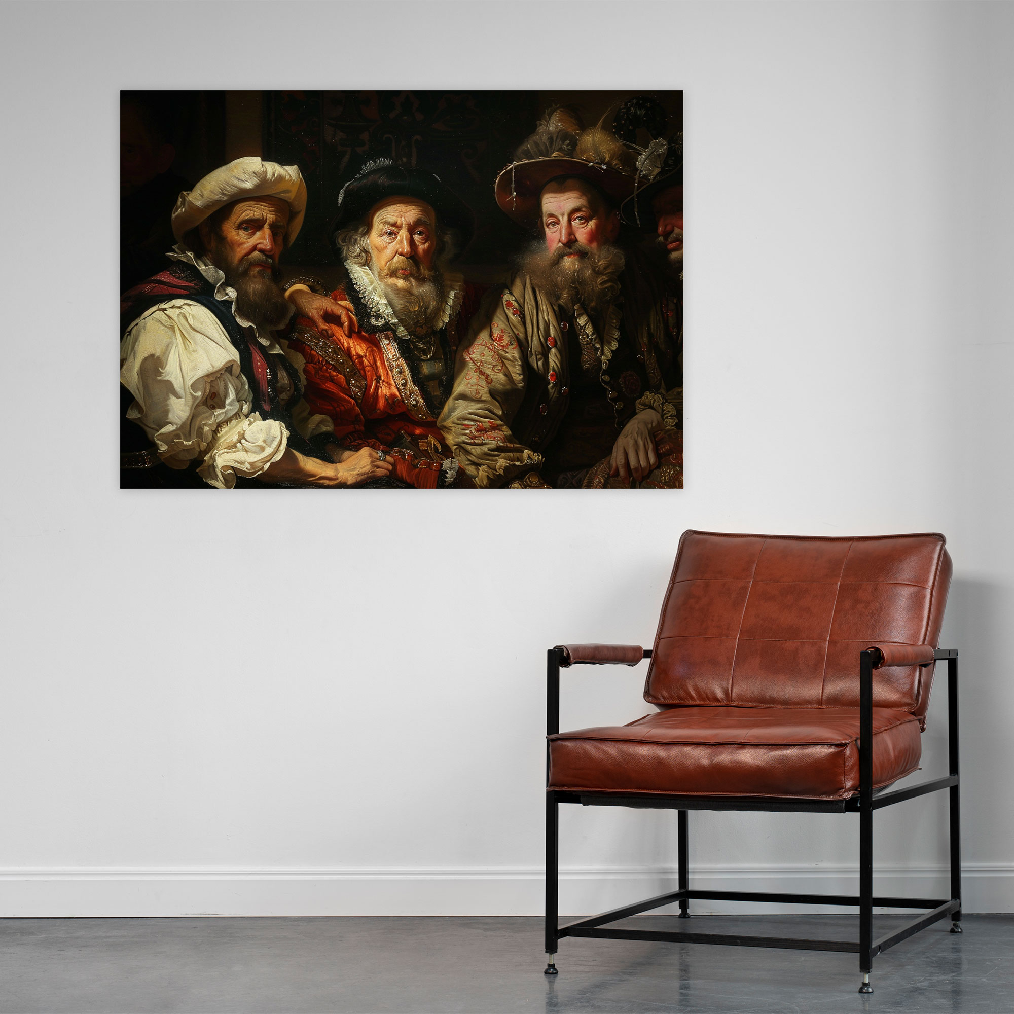 Rembrandt Merchants Group Portrait Canvas Print - Rembrandt, Rembrandt, Wall Decoration, Canvas Wall Art