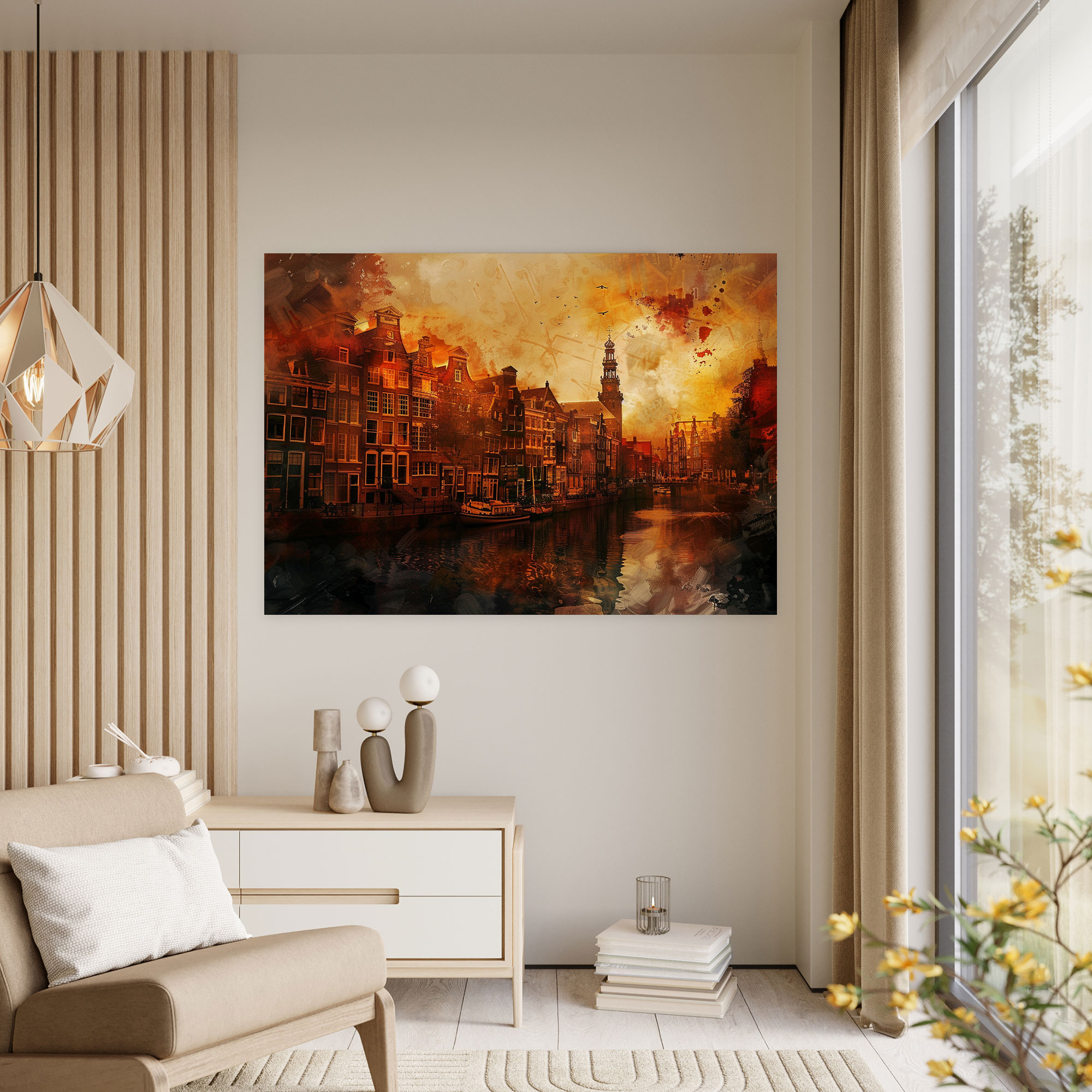 Rembrandt Amsterdam Cityscape Wall Art - Rembrandt, Wall Art, Rembrandt, Canvas Print