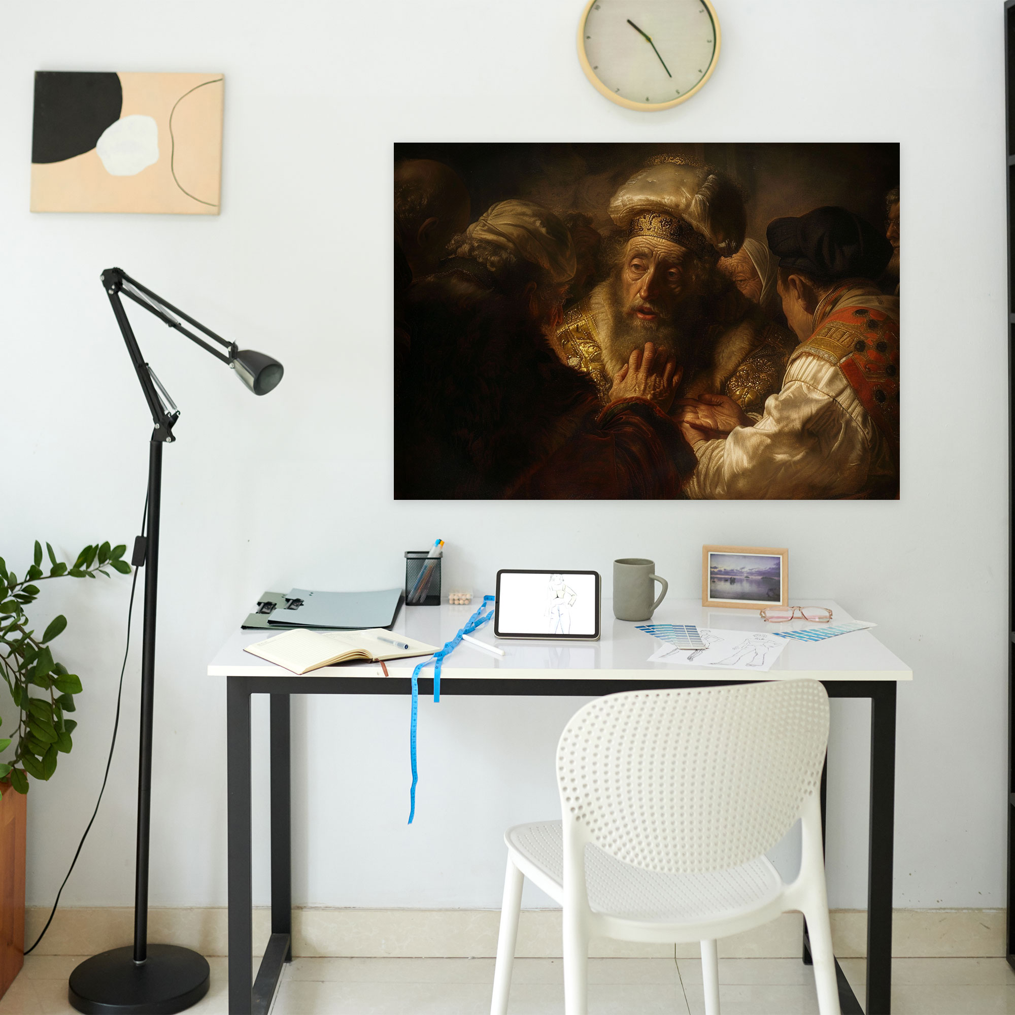 Rembrandt İncil Sahnesi Duvar Dekorasyonu - Kanvas Ev Dekorasyonu