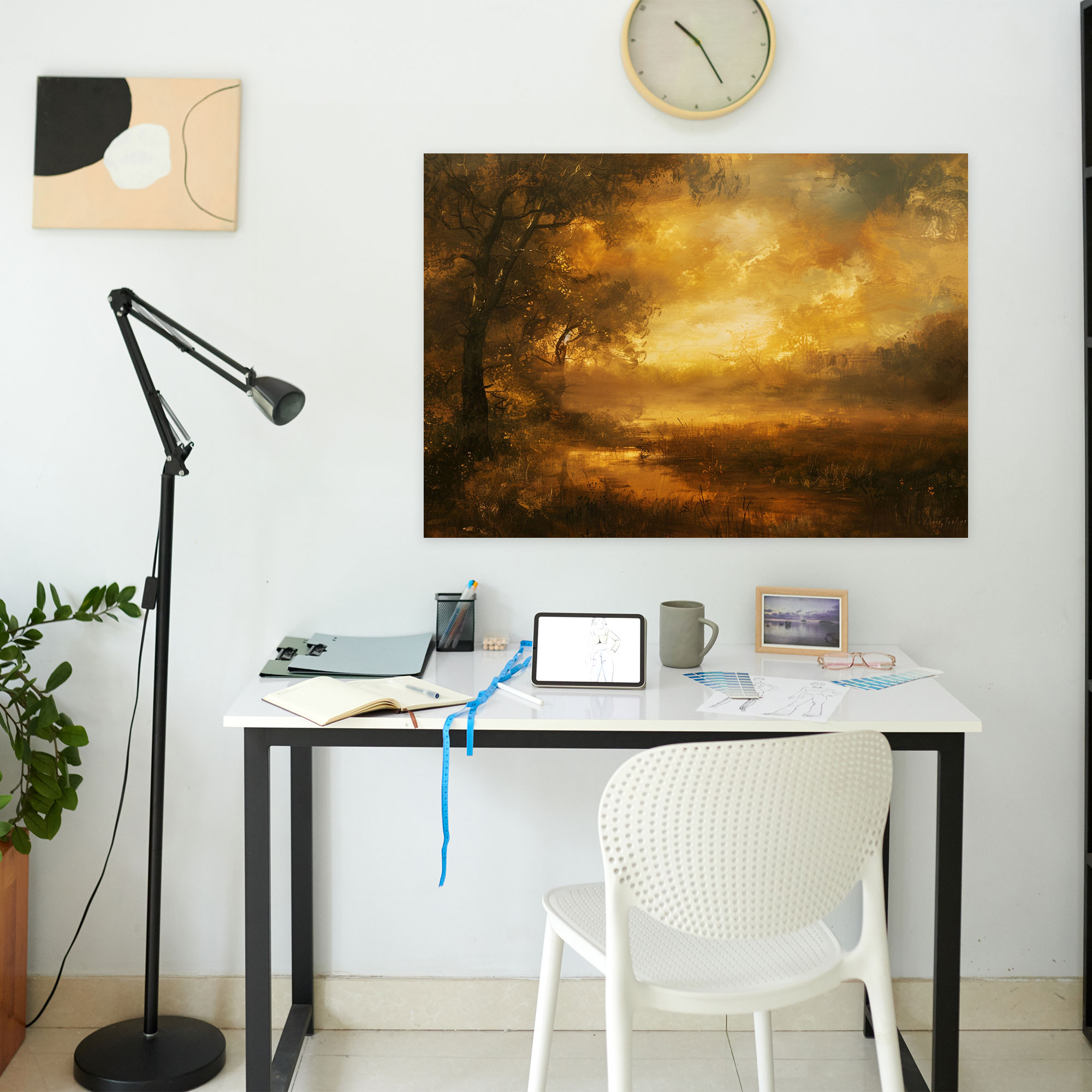 Rembrandt Golden Hour Landscape Wall Art - Rembrandt, Rembrandt, Canvas, Canvas Print