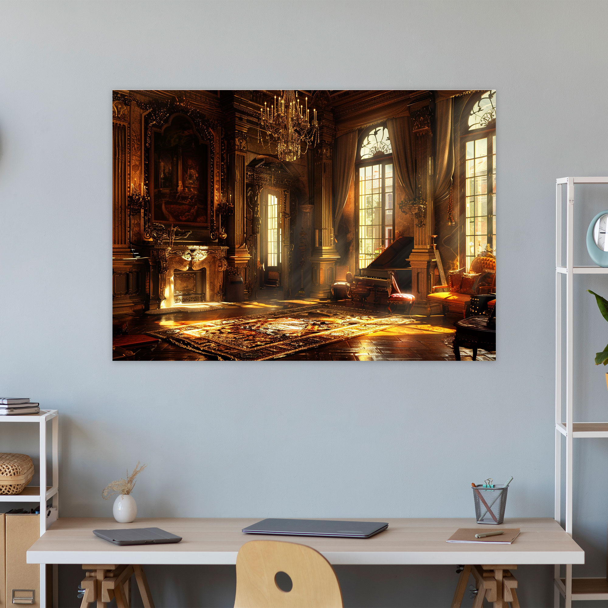 Rembrandt Kanvas Tablo - Barok İç Mekan Duvar Sanatı