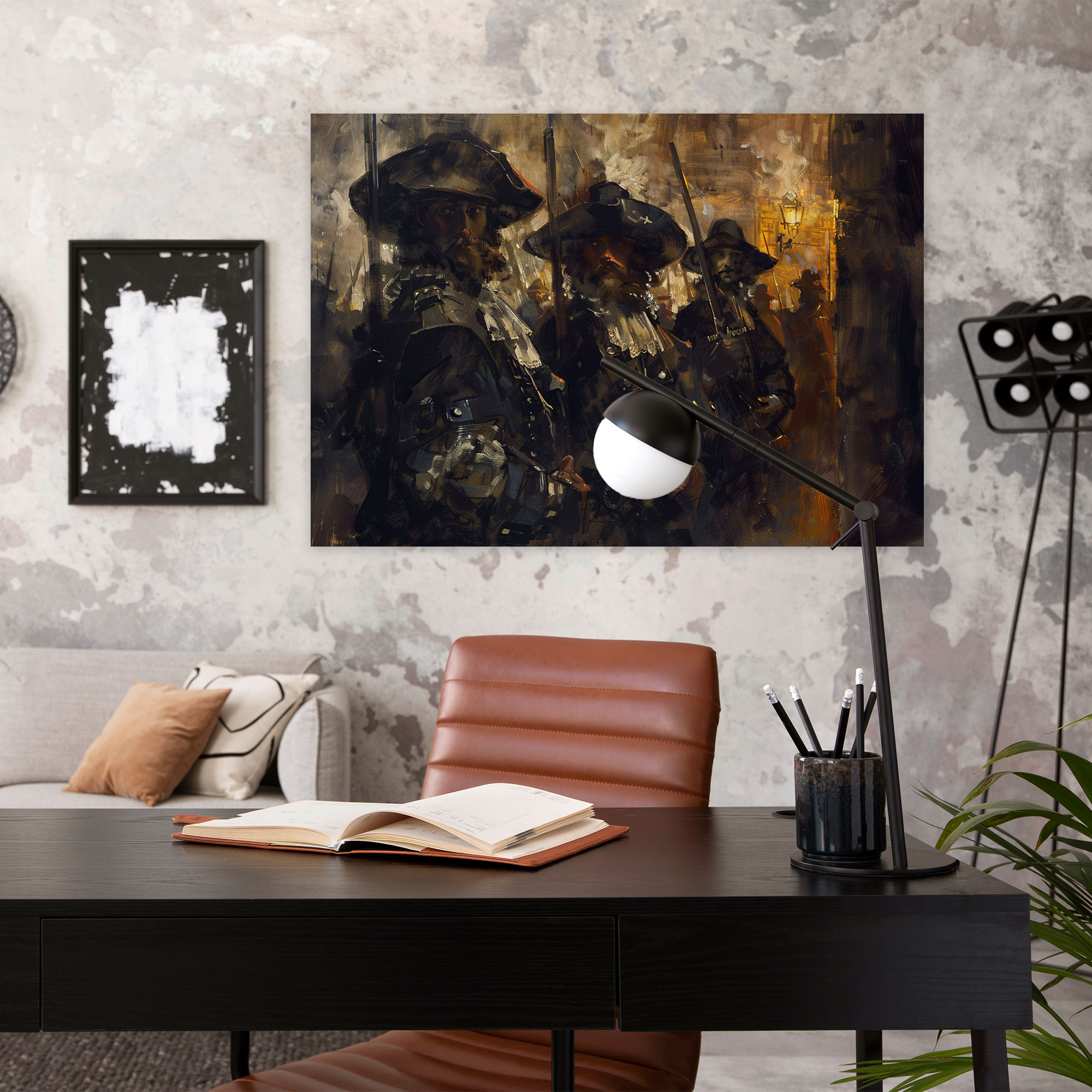 Rembrandt Tablo Sanatı - Gece Nöbeti Kanvas Tablo - Ev Dekorasyonu Duvar Dekorasyonu