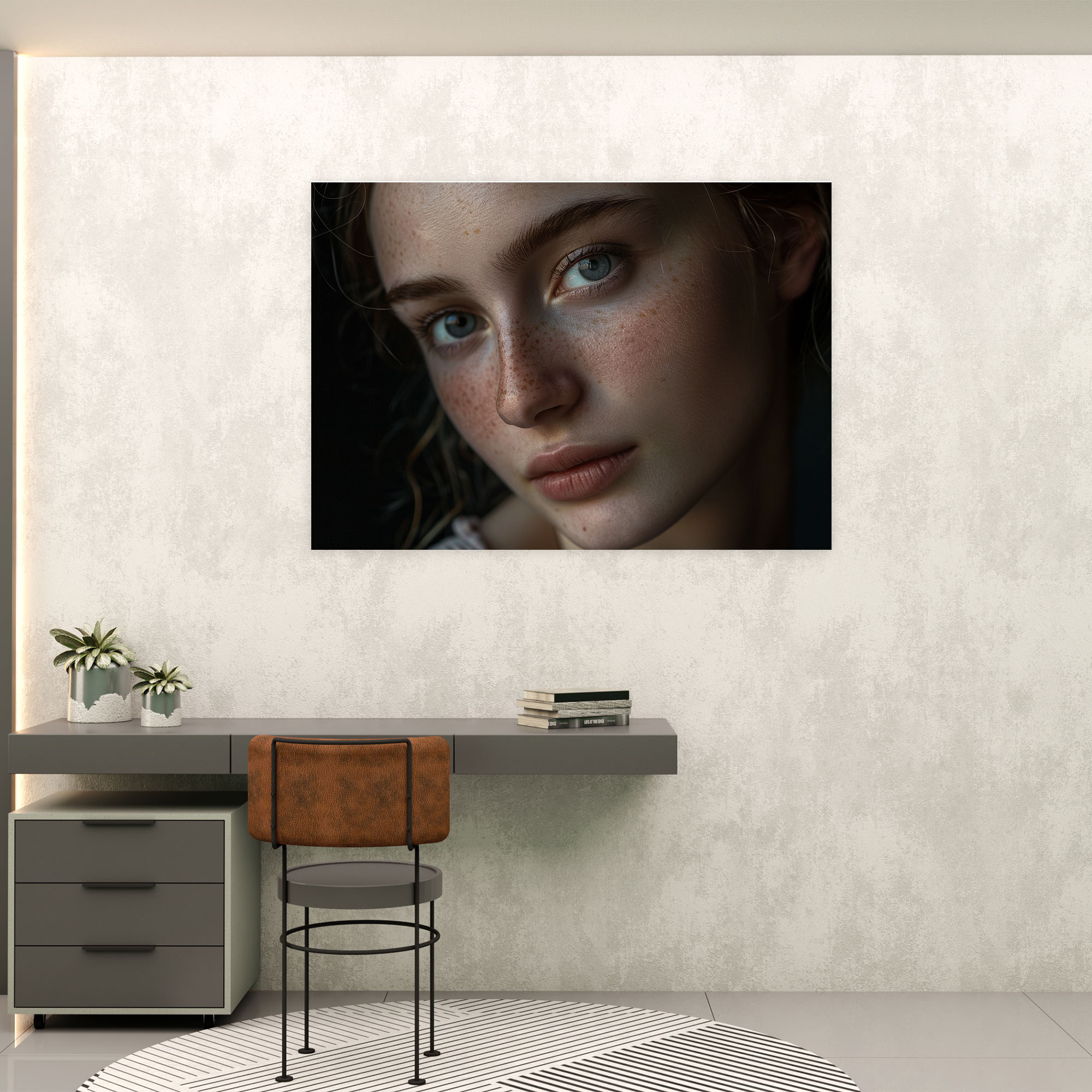 Rembrandt Wall Art - Young Woman Portrait Canvas Print - Rembrandt, Home Decoration, Wall Decoration, Wall Art