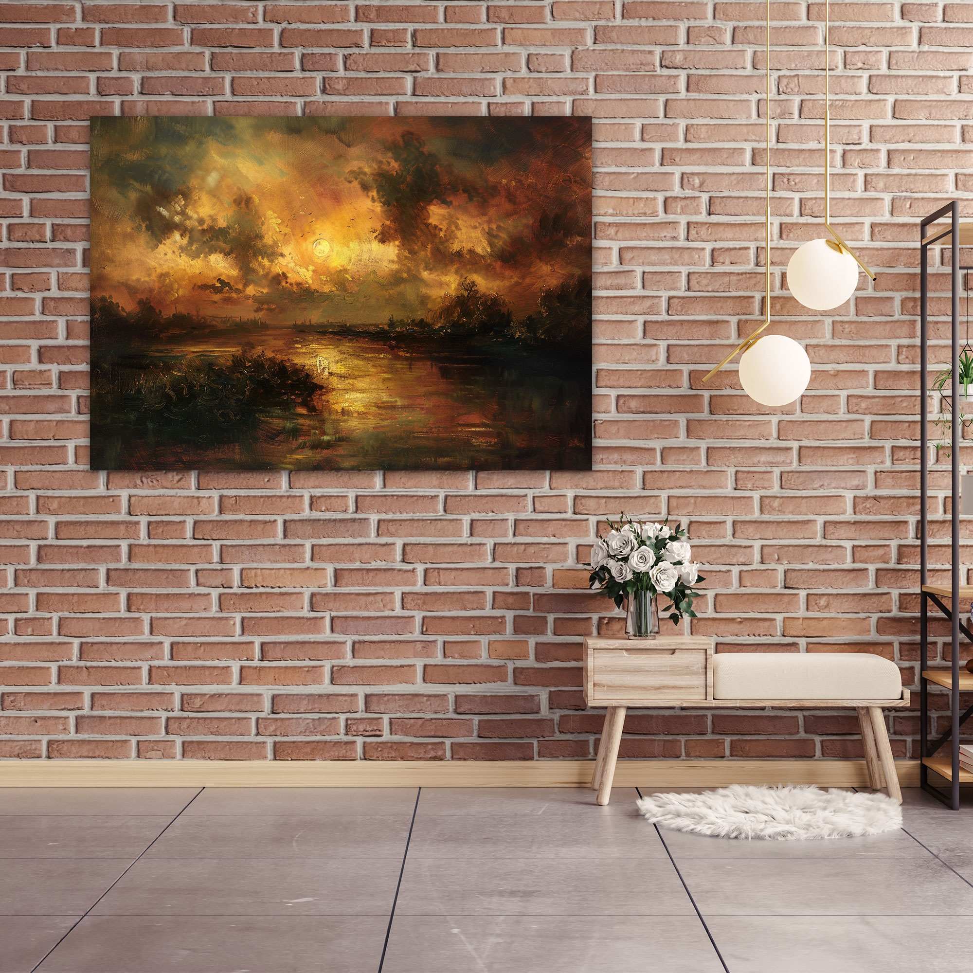 Rembrandt Landscape Canvas Print - Rembrandt, Canvas Print, Wall Art, Home Decoration