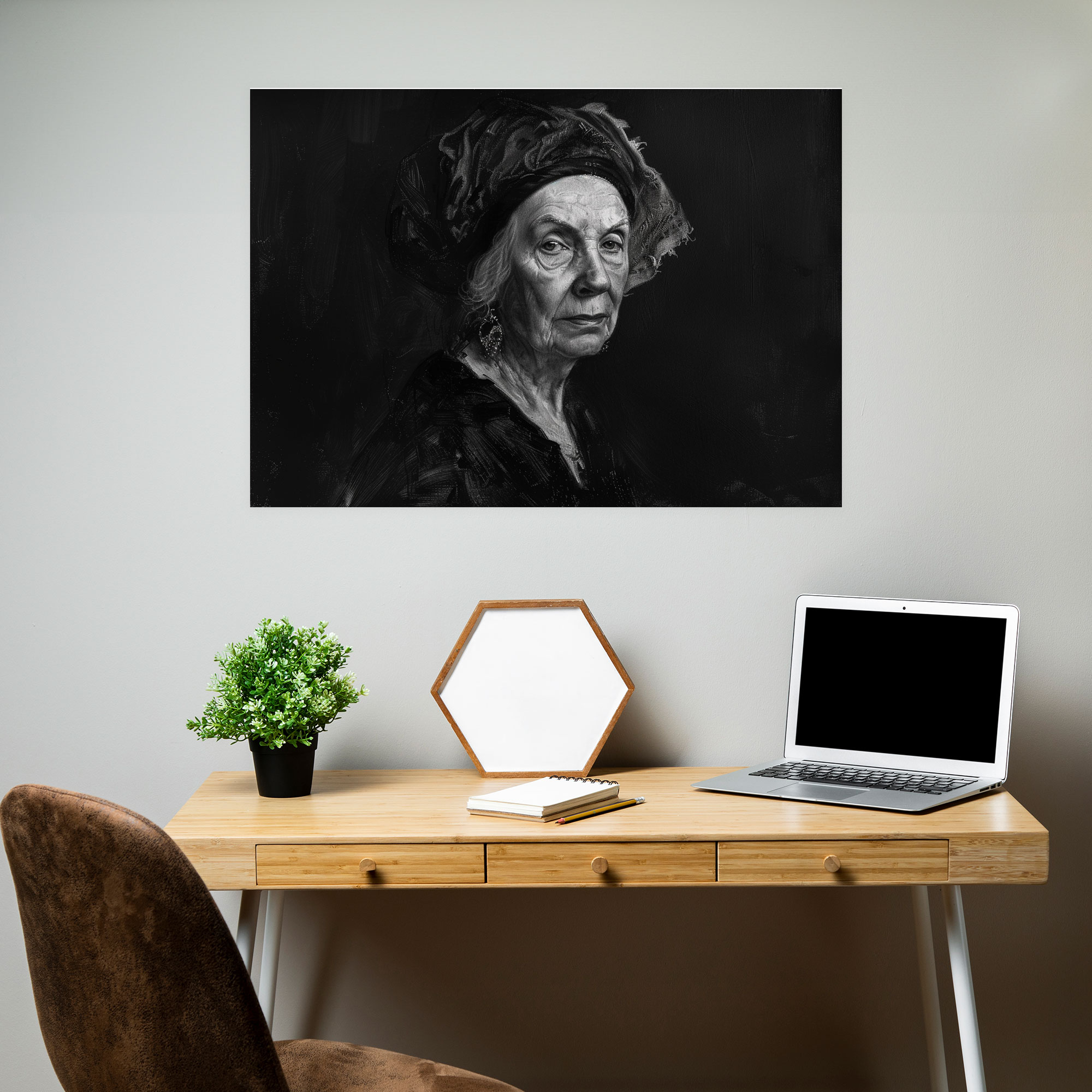 Rembrandt Woman Portrait Wall Art - Rembrandt, Home Decoration, Canvas, Canvas Wall Art