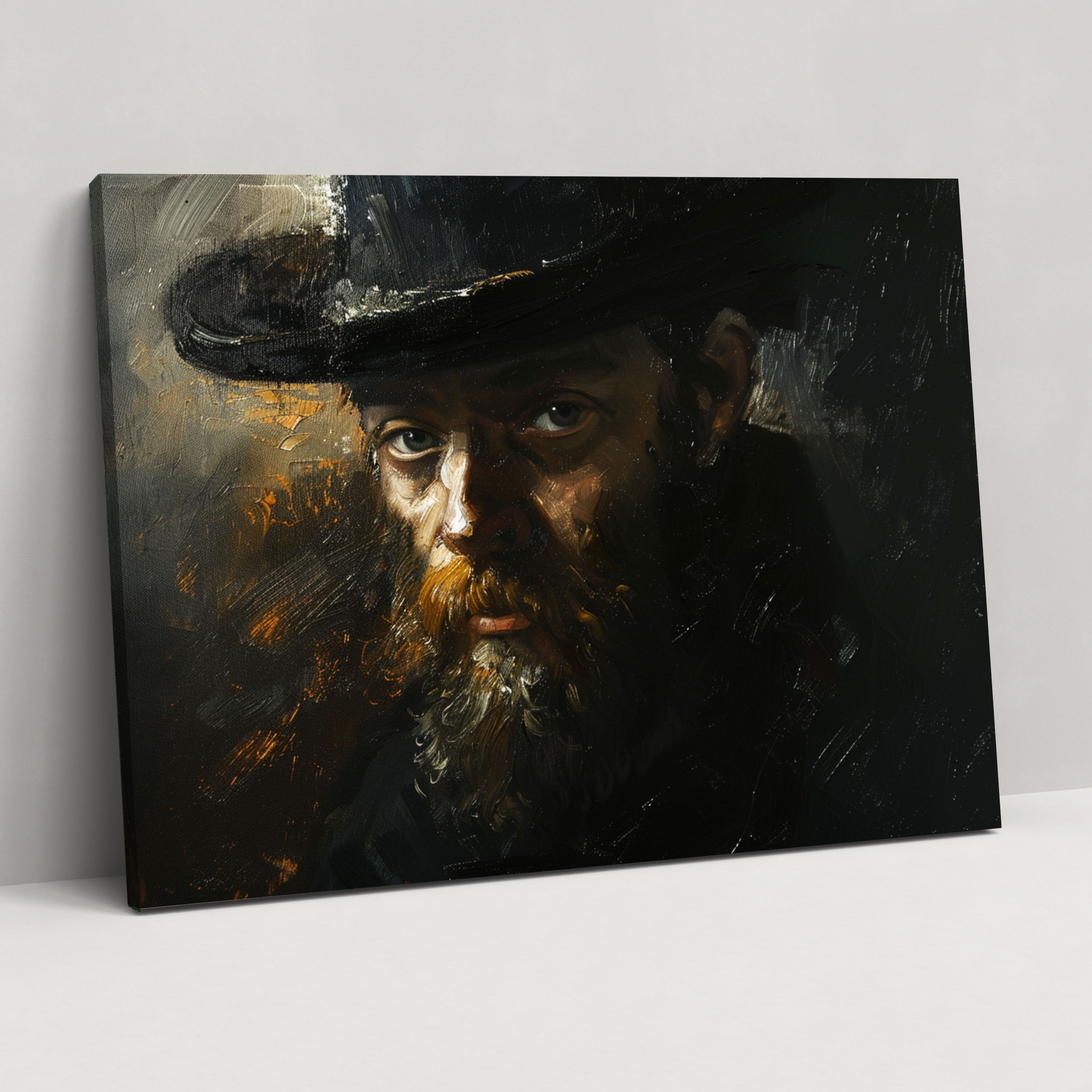 Rembrandt Kanvas Tablo - Klasik Öz Portre - Ev Dekorasyonu Duvar Dekorasyonu