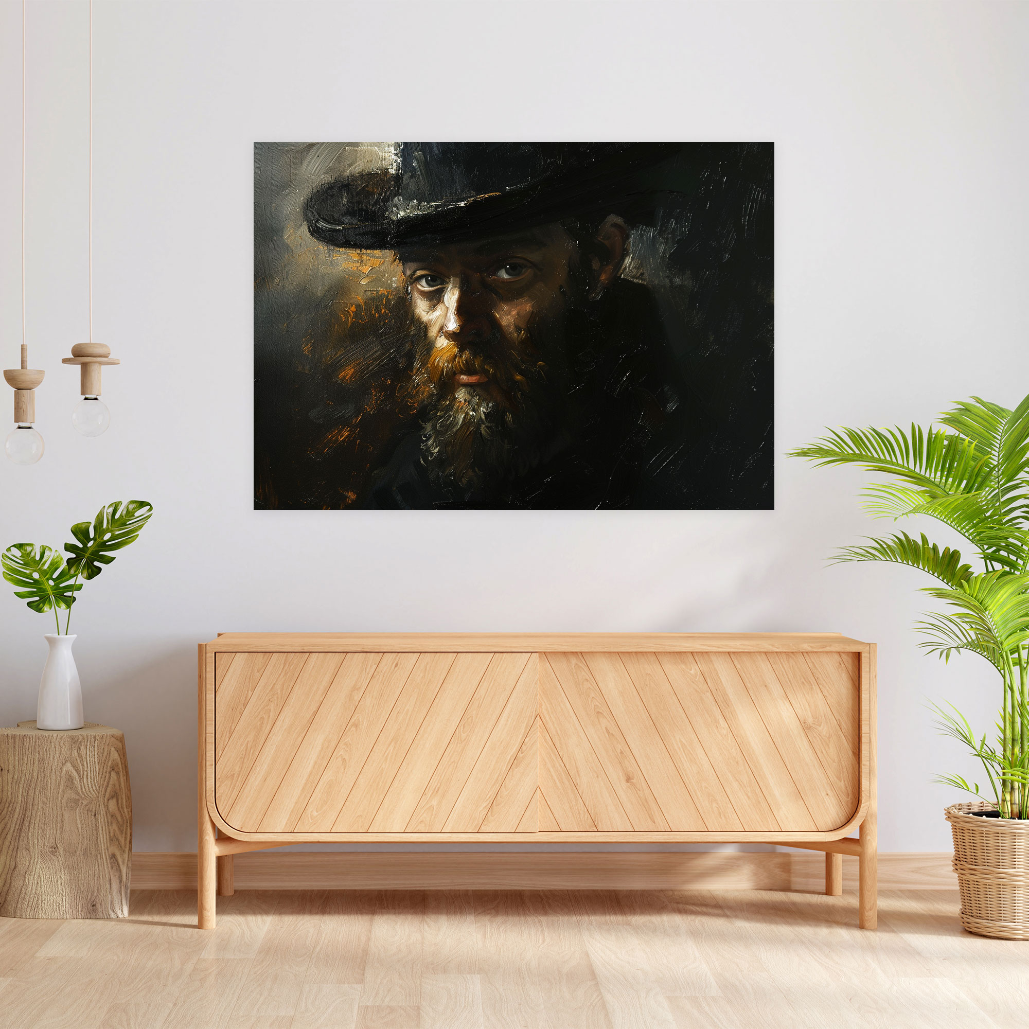 Rembrandt Kanvas Tablo - Klasik Öz Portre - Ev Dekorasyonu Duvar Dekorasyonu