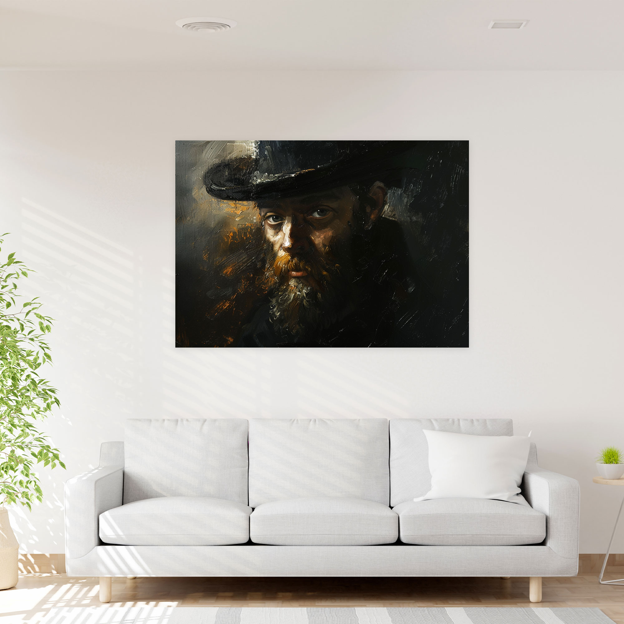 Rembrandt Kanvas Tablo - Klasik Öz Portre - Ev Dekorasyonu Duvar Dekorasyonu