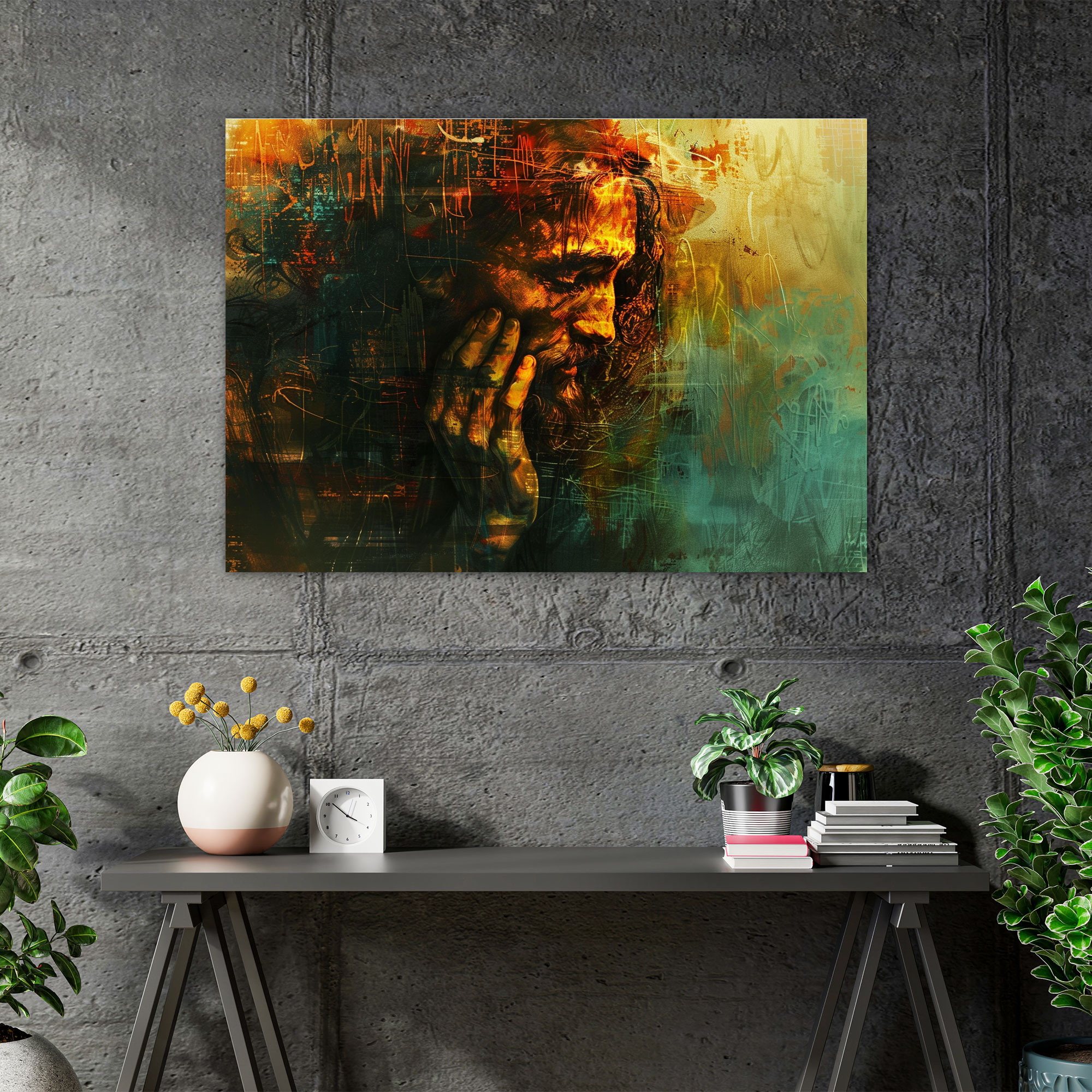 Rembrandt İfade Dolu Dini Sanat Kanvas Tablo - Duvar Sanatı ve Dekorasyon
