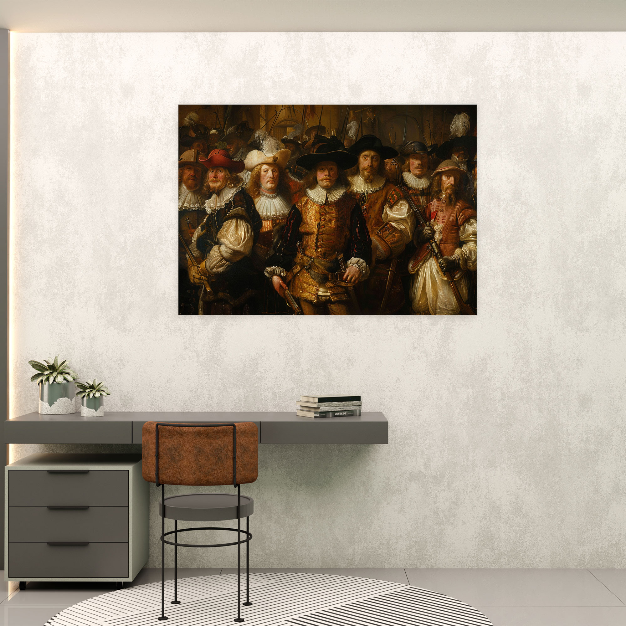 Rembrandt Duvar Dekorasyonu - Merak Uyandıran Tarihi Tablo - Kanvas Tablo Duvar Dekorasyonu.