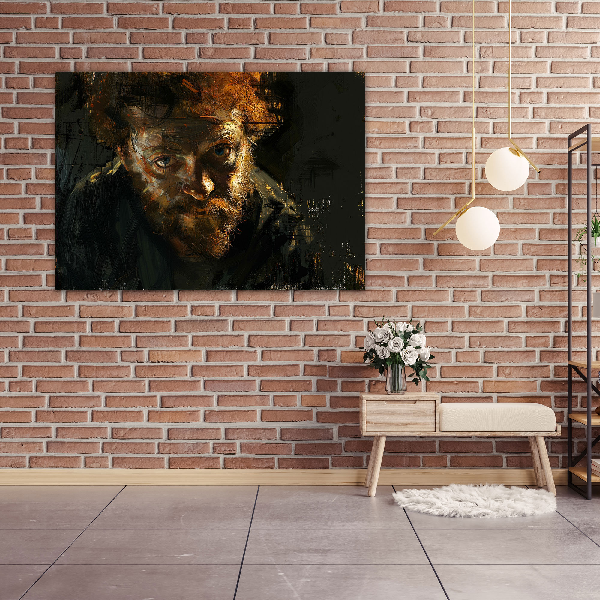 Rembrandt Expressive Self Portrait Wall Art - Rembrandt, Canvas Wall Art, Wall Decoration, Wall Art