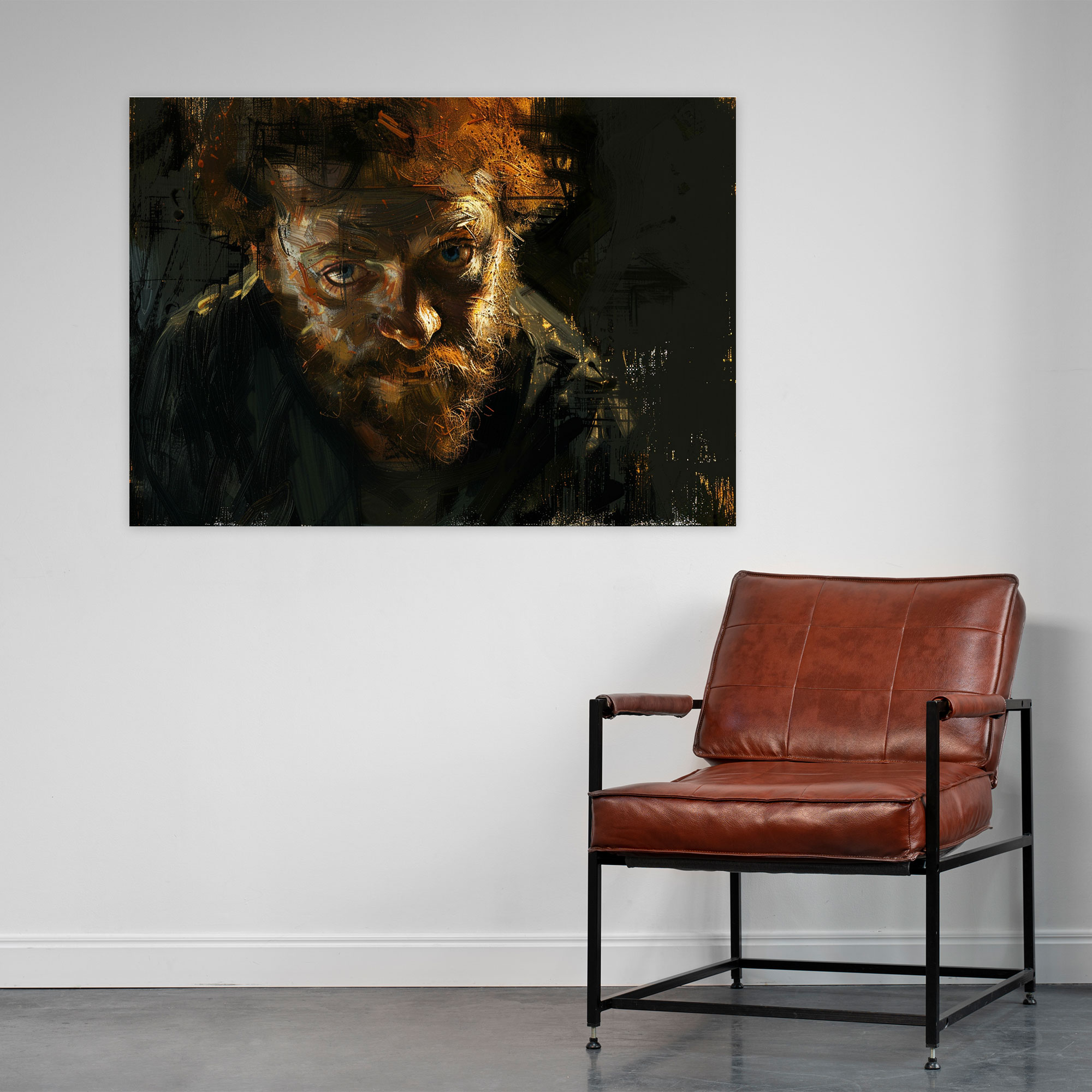 Rembrandt Expressive Self Portrait Wall Art - Rembrandt, Canvas Wall Art, Wall Decoration, Wall Art