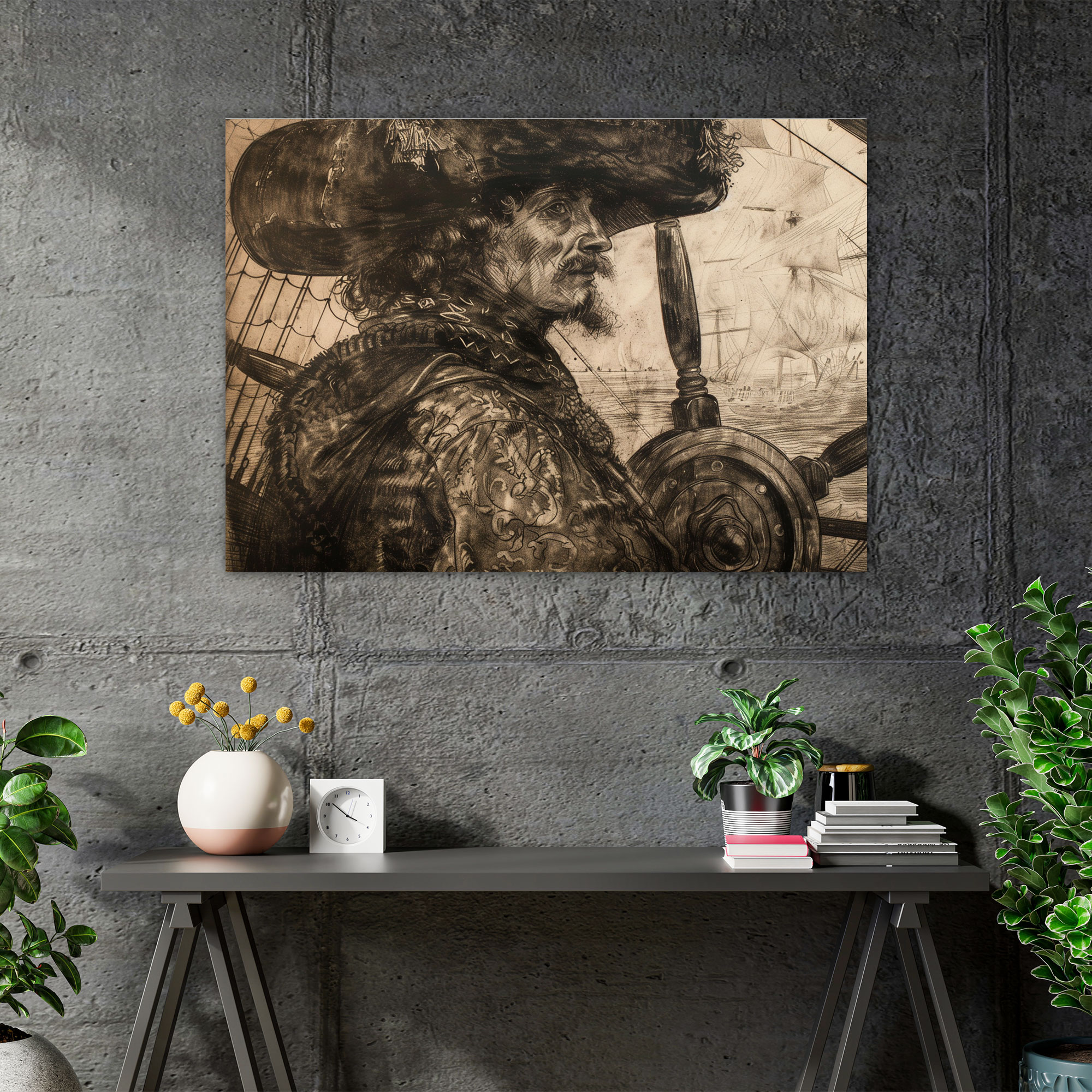 Rembrandt Historical Figure Wall Decoration - Rembrandt, Canvas, Rembrandt, Wall Decoration