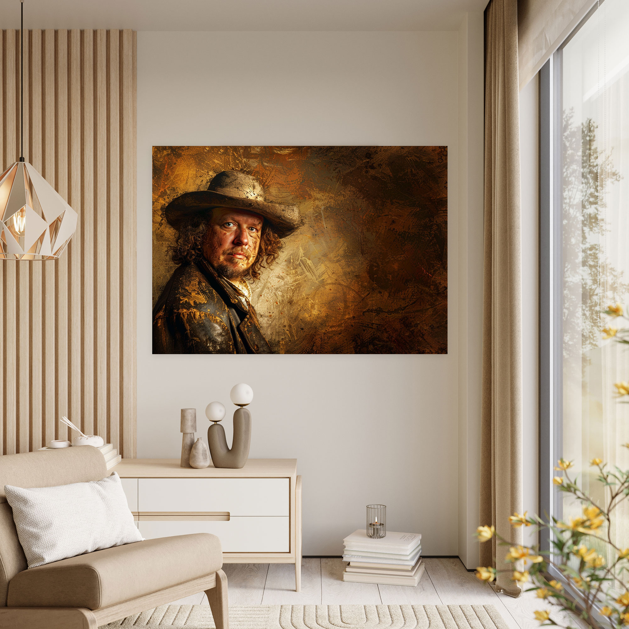Rembrandt Self-Portrait Wall Decoration - Rembrandt, Home Decoration, Canvas, Rembrandt