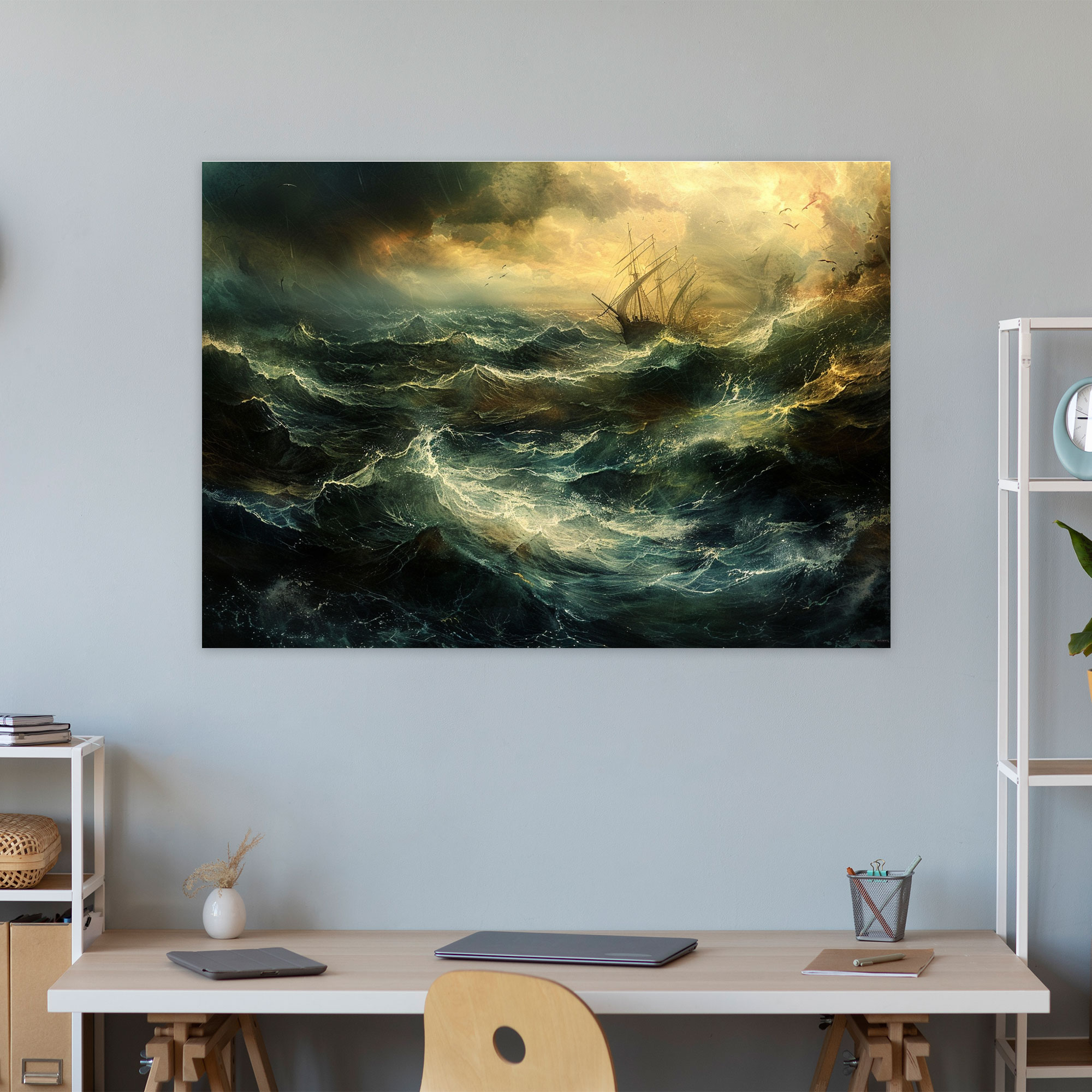 Rembrandt Stormy Sea Wall Art - Rembrandt, Home Decoration, Wall Art, Canvas