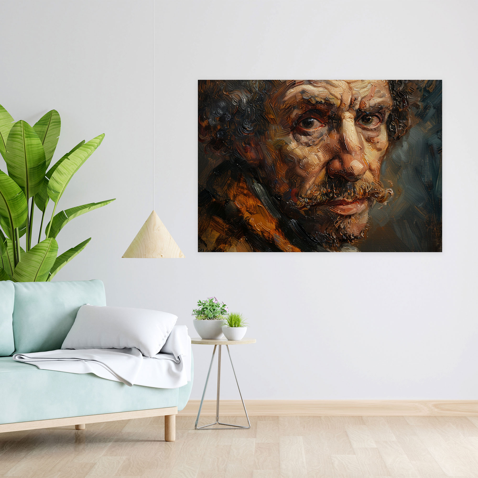 Rembrandt Öz Portre Duvar Dekorasyonu - Rembrandt Duvar Sanatı Kanvas Tablo