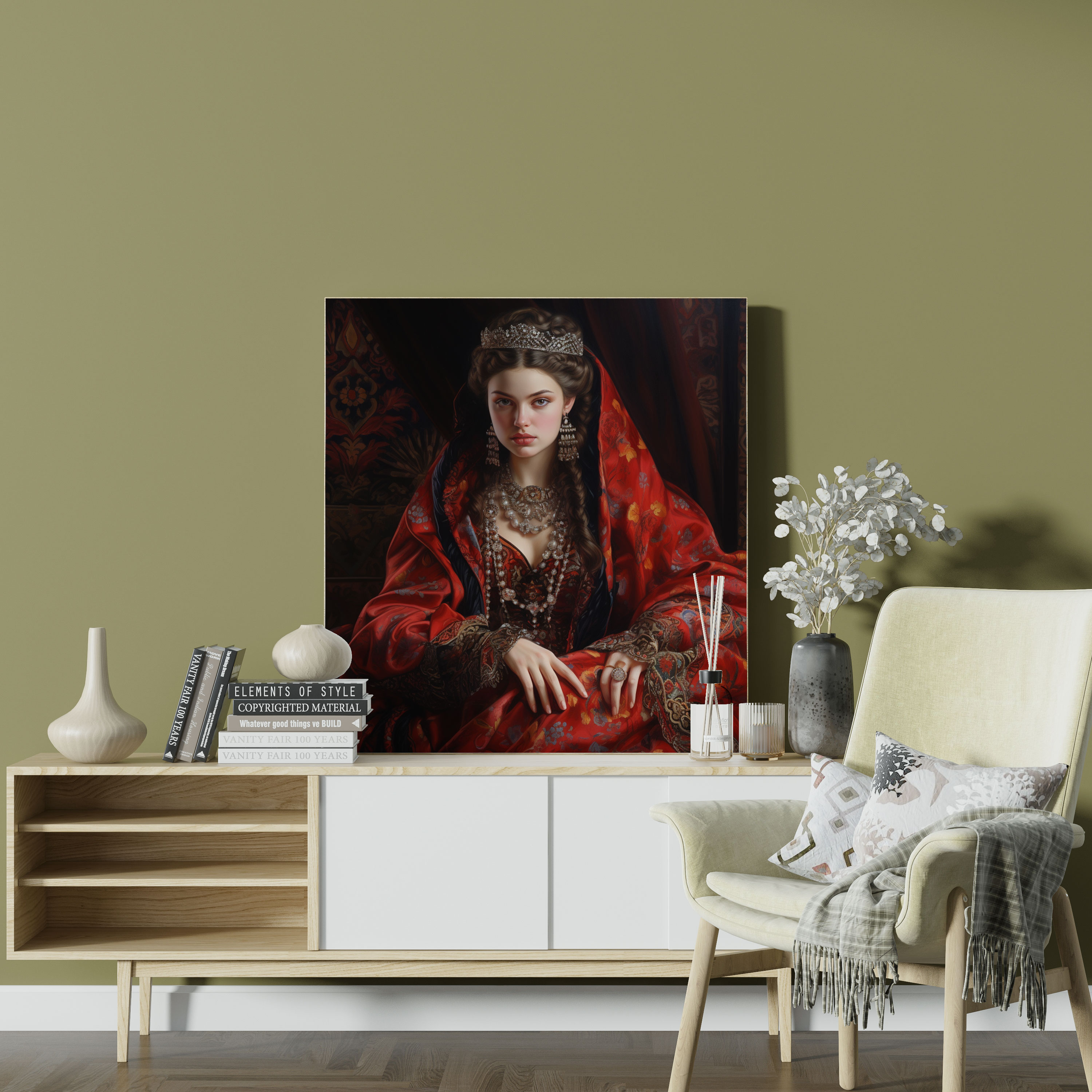 Renaissance Canvas Print: Noblewoman Portrait - Renaissance, Wall Art, Oil Painting, Wall Decoration