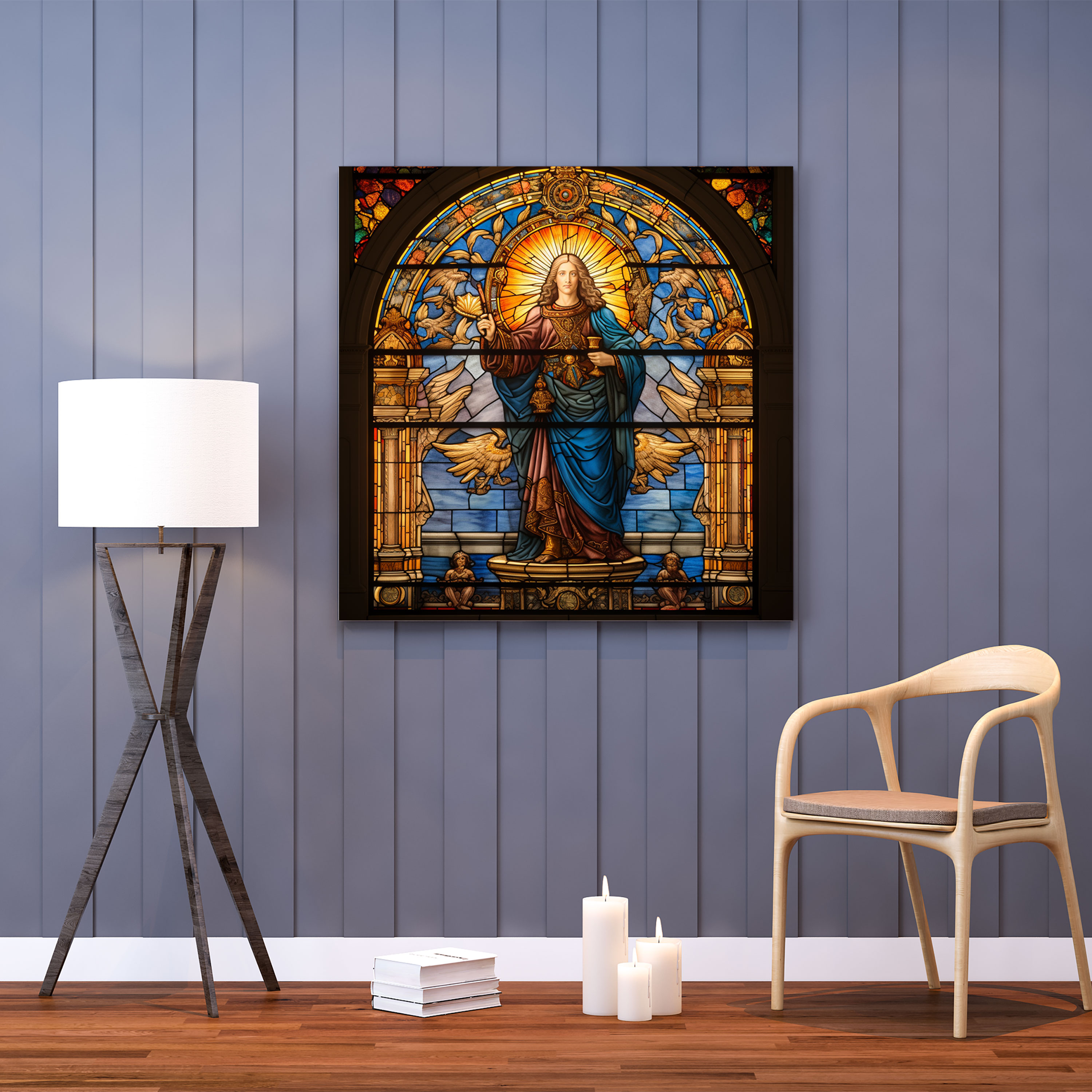 Renaissance Wall Art: Stained Glass Window - Renaissance, Canvas Wall Art, Stained Glass Window, Wall Art