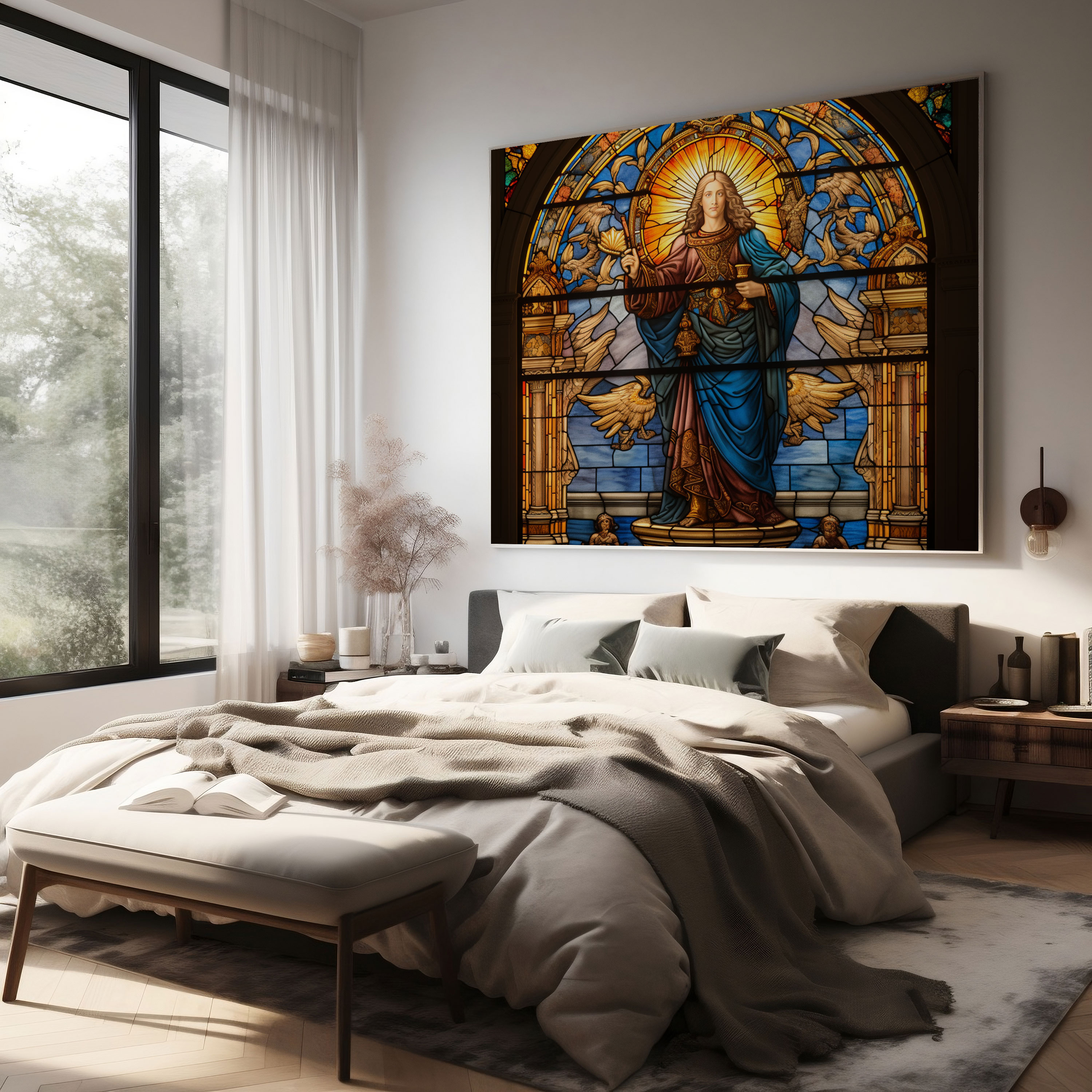 Renaissance Wall Art: Stained Glass Window - Renaissance, Canvas Wall Art, Stained Glass Window, Wall Art
