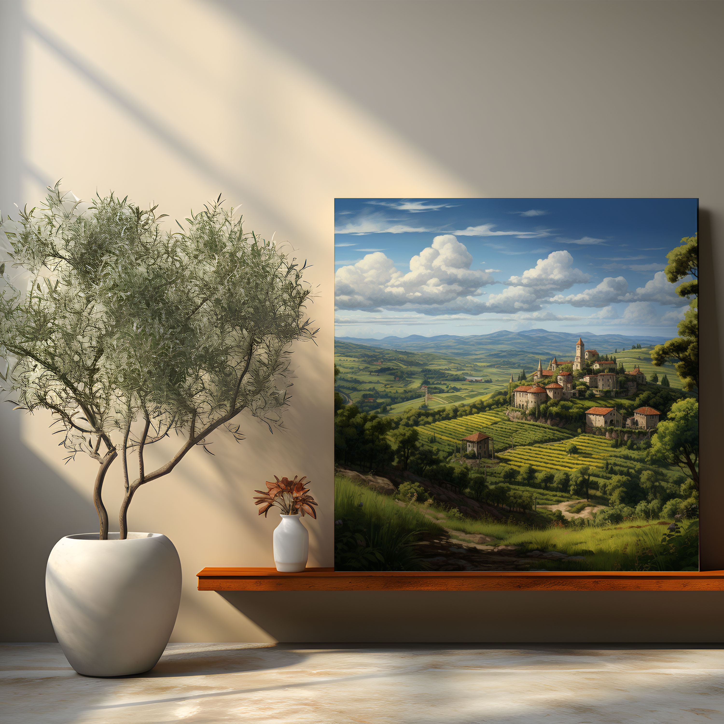 Serene Renaissance Landscape Canvas Print - Renaissance, Canvas, Landscape, Countryside
