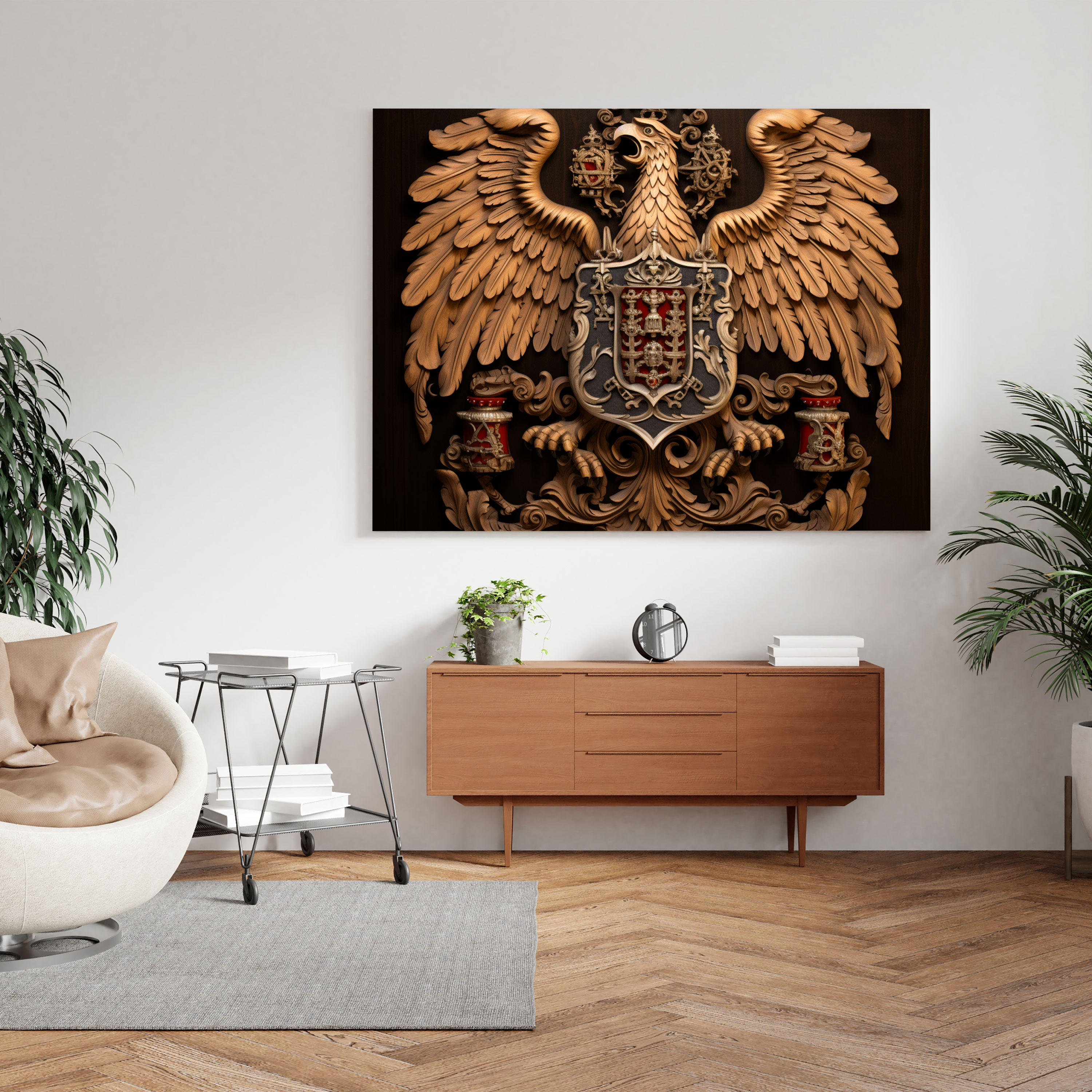 Renaissance Coat Of Arms Wall Decoration - Renaissance, Home Decoration, Woodcarving, Intricate Details