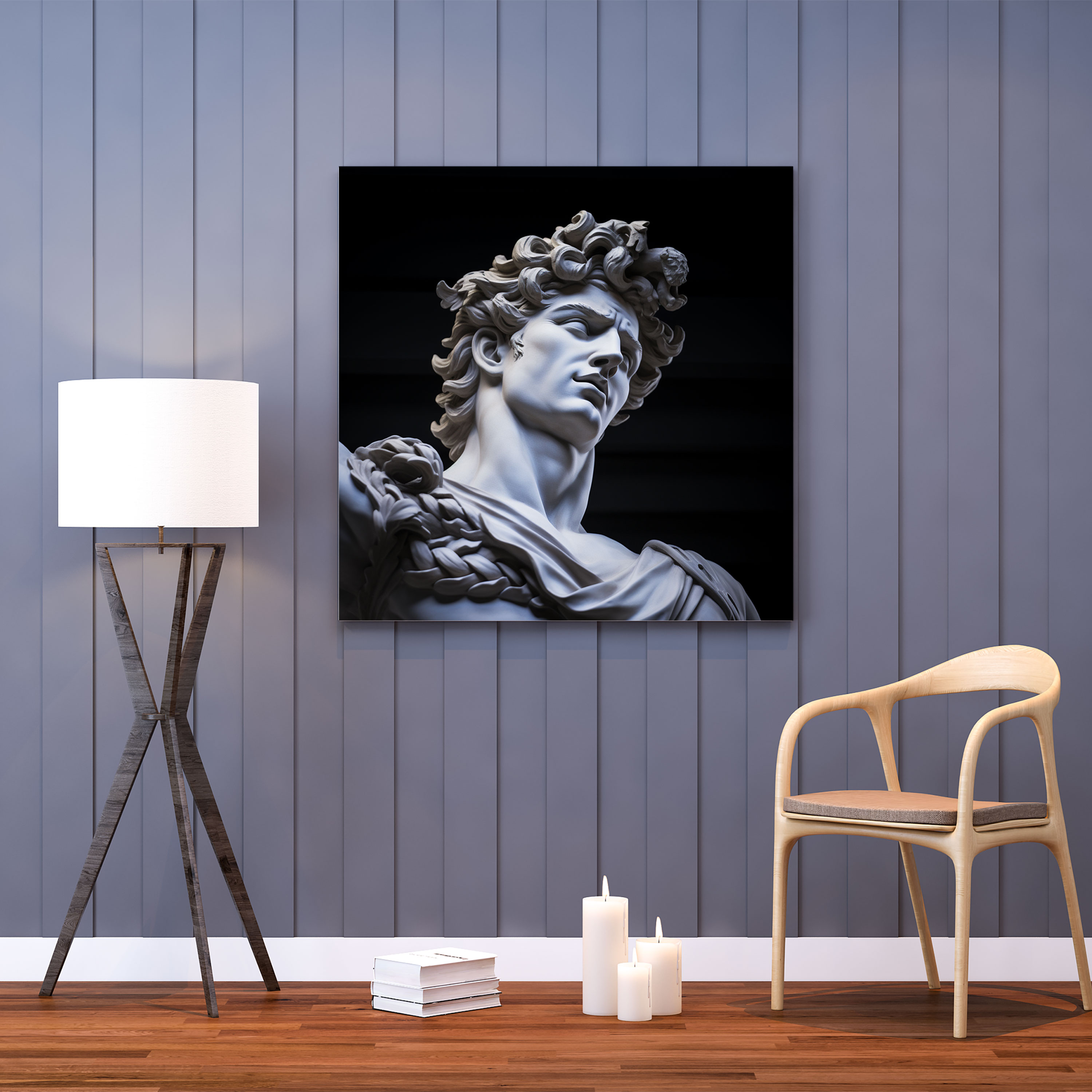 Renaissance Wall Art - Marble Recreation Of The Greek God Apollo - Renaissance, Greek God, Wall Art, Sculpture