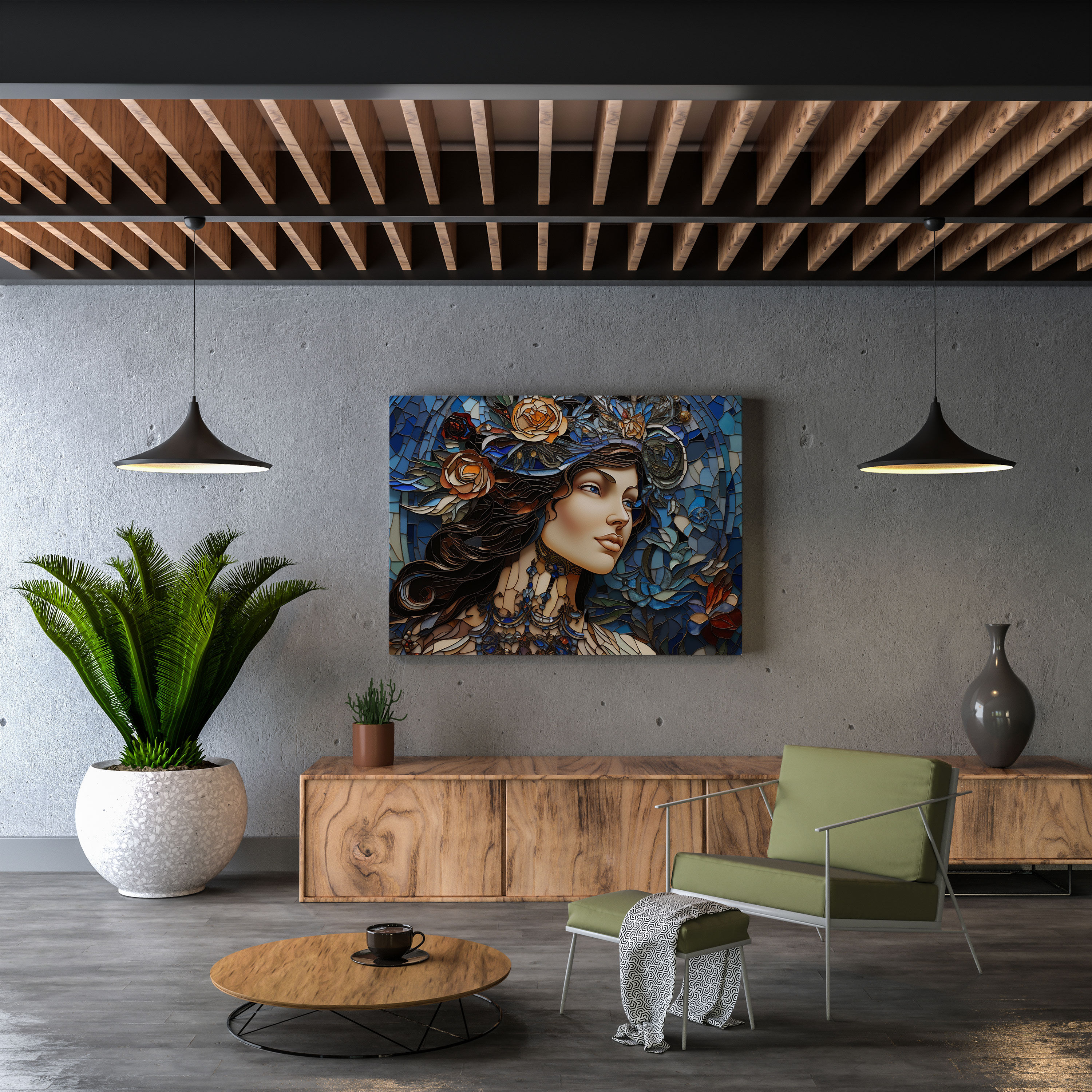 Renaissance Wall Art - Striking Mosaic - Renaissance, Wall Art, Vibrant Colors, Wall Decoration