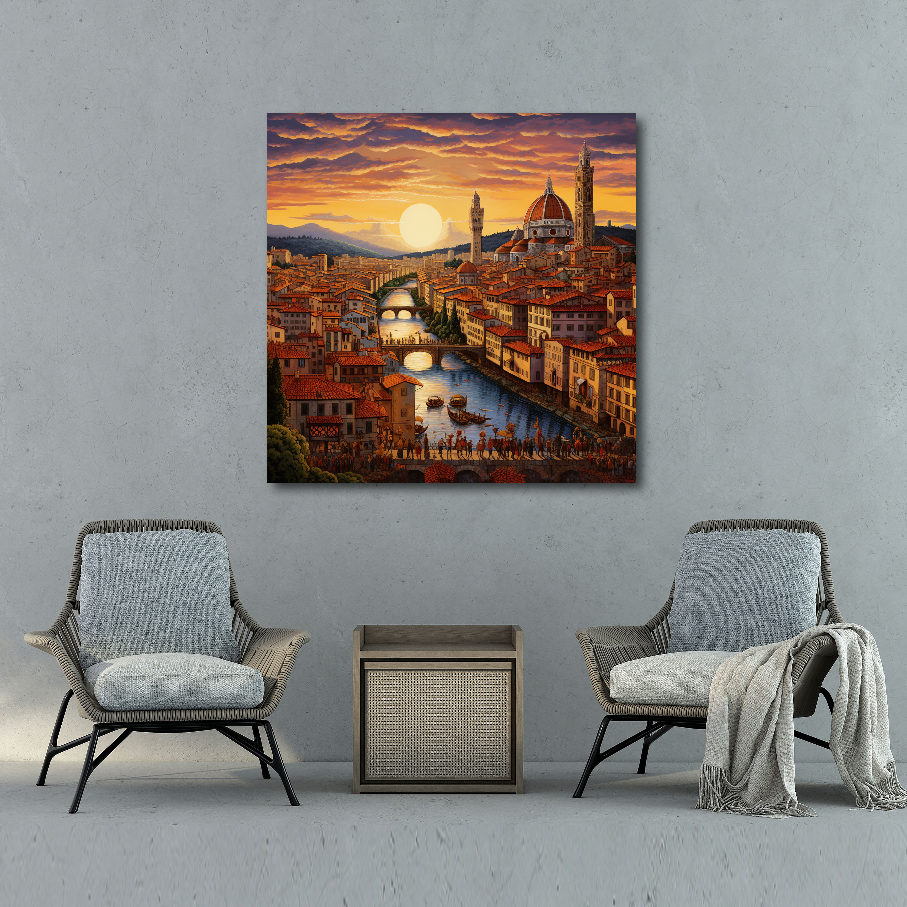 Renaissance Cityscape Canvas Print - Renaissance, Canvas Print, Home Decoration, Wall Art