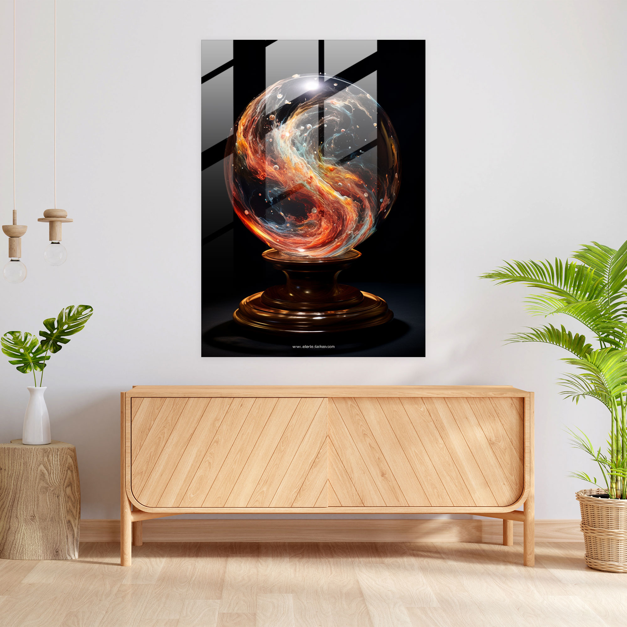 Realistic Glass Sculpture - Celestial Galaxy Glass Wall Art - Realistic Glass Sculpture, Modern Art, Home Decoration, Wall Decoration