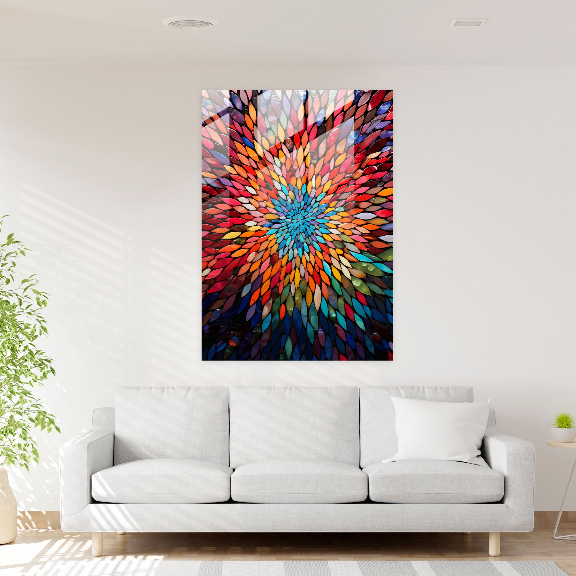 Glass Wall Art - Kaleidoscope Symphony - Realistic Glass Sculpture, Patterns, Glass Wall Art, Wall Decoration