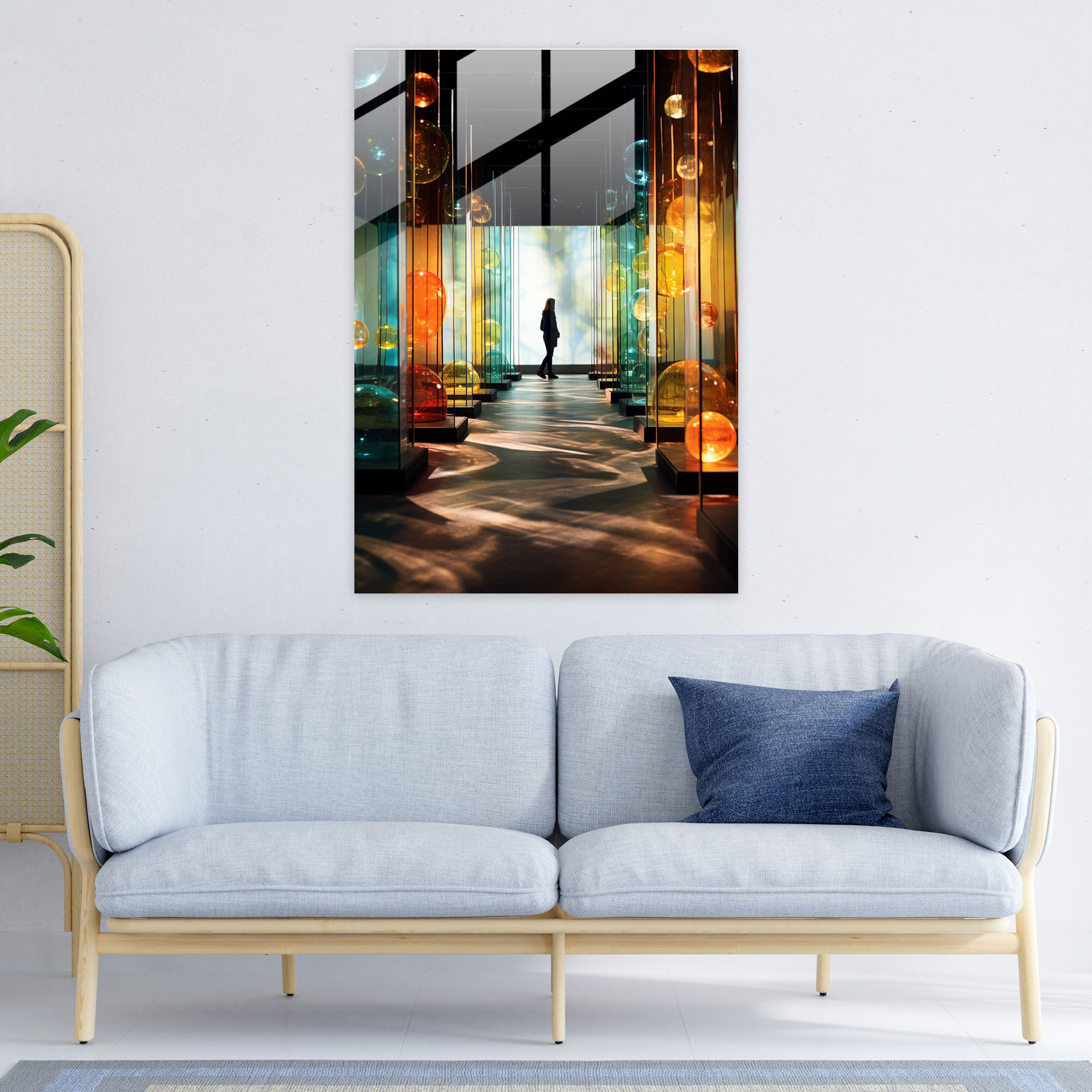 Glass Art Print - Enigmatic Shadows - Realistic Glass Sculpture, Mesmerizing, Home Decoration, Light And Shadow
